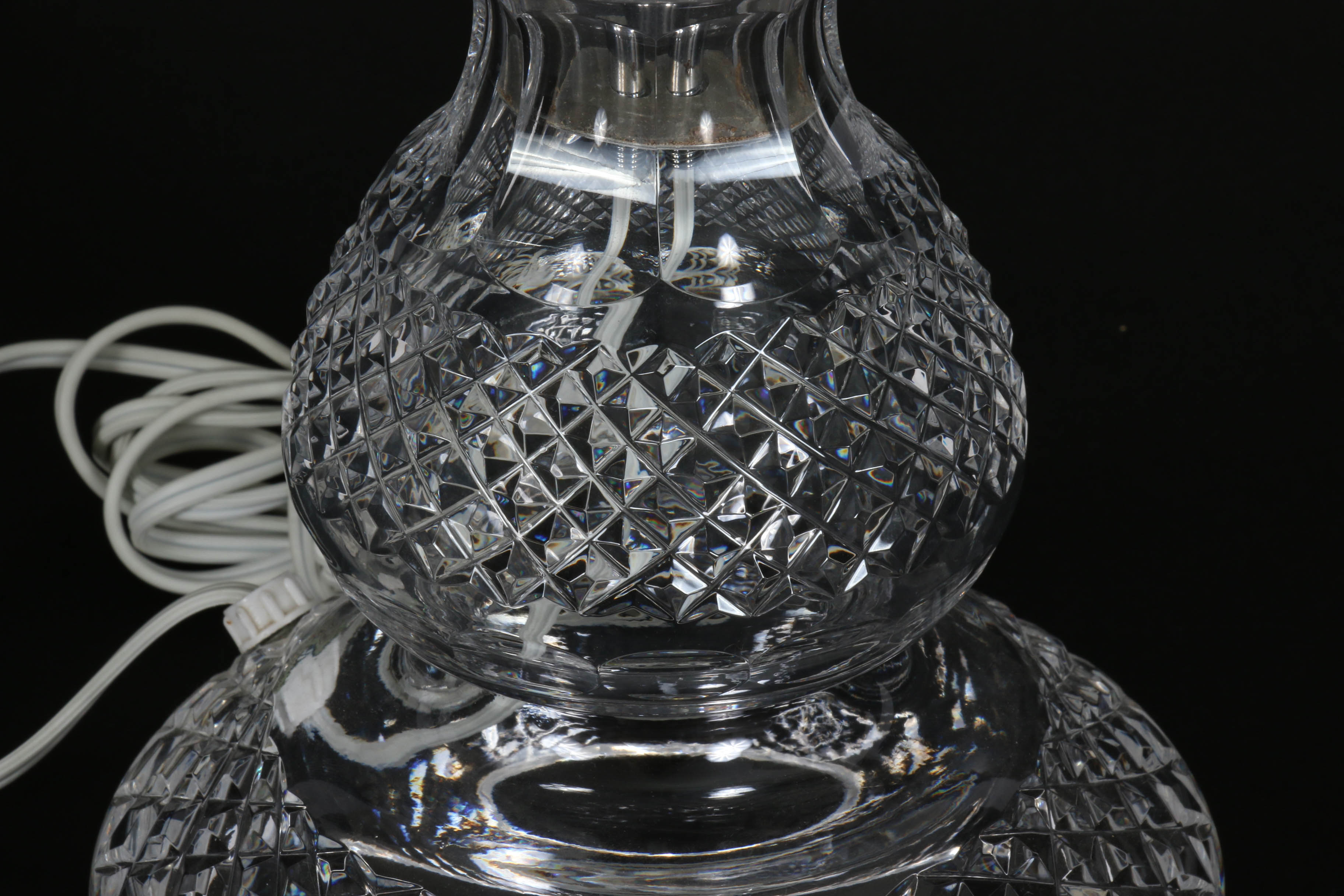 Waterford Crystal "Inishmore" Electric Hurricane Lamp