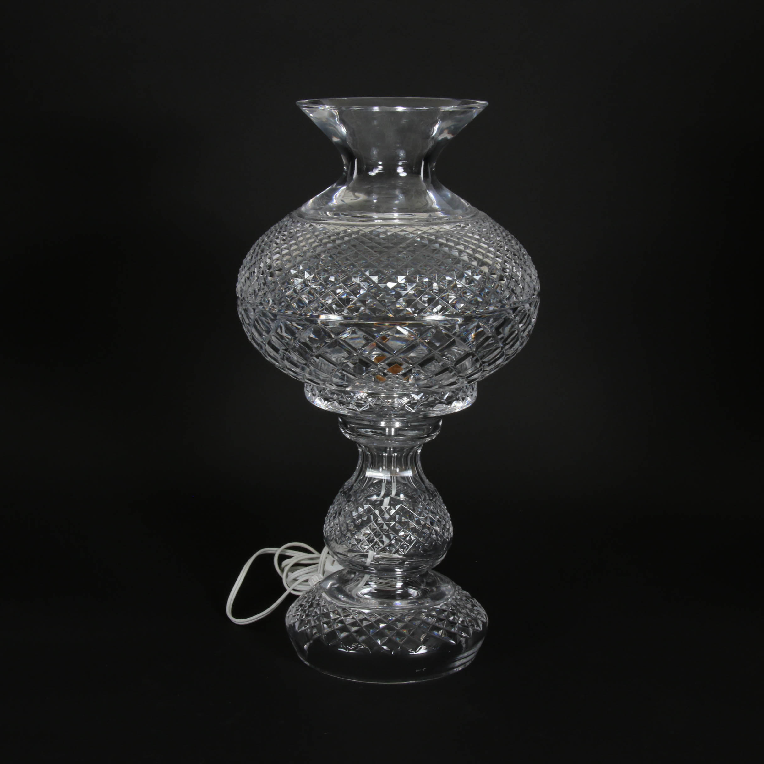 Waterford Crystal "Inishmore" Electric Hurricane Lamp