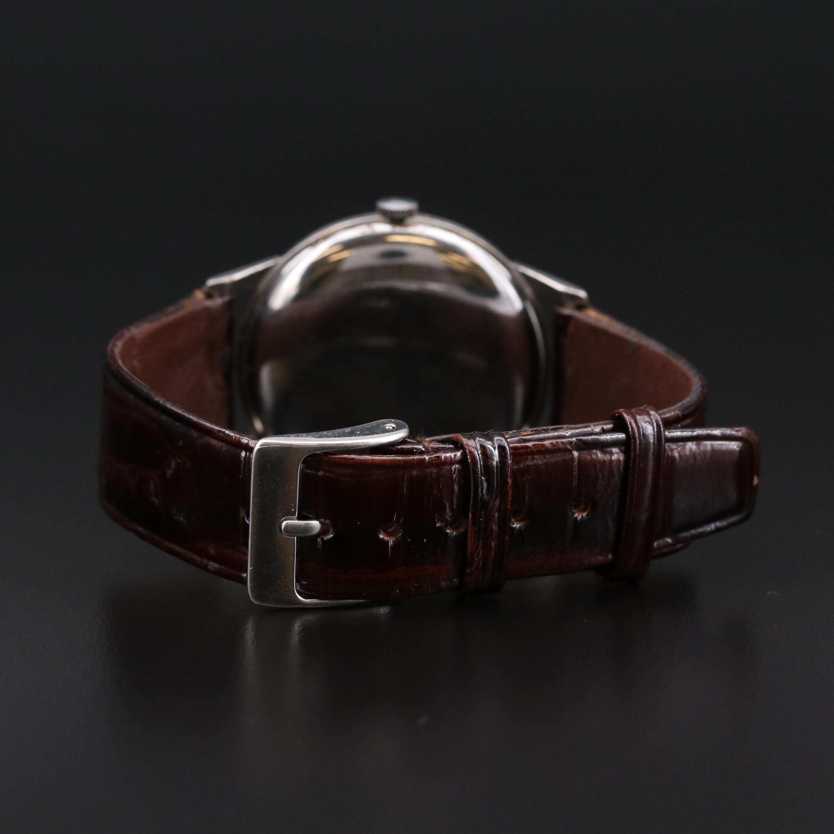 Stainless Steel Rolex Precision Stem Wind Watch