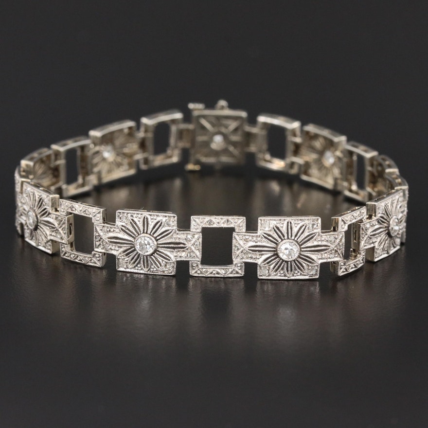 Edwardian 18K Gold Diamond Bracelet