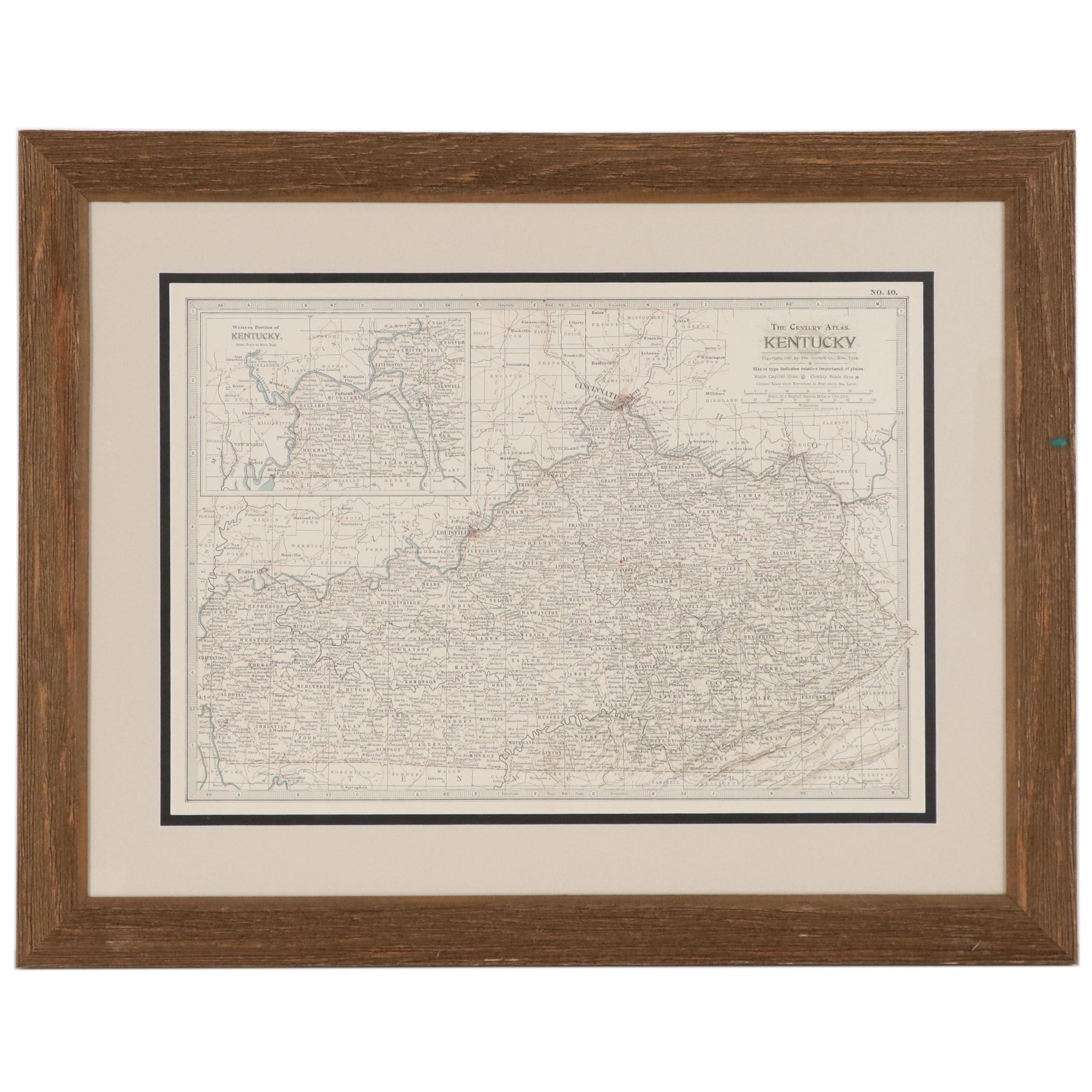 The Central Atlas Map of Kentucky, 1897