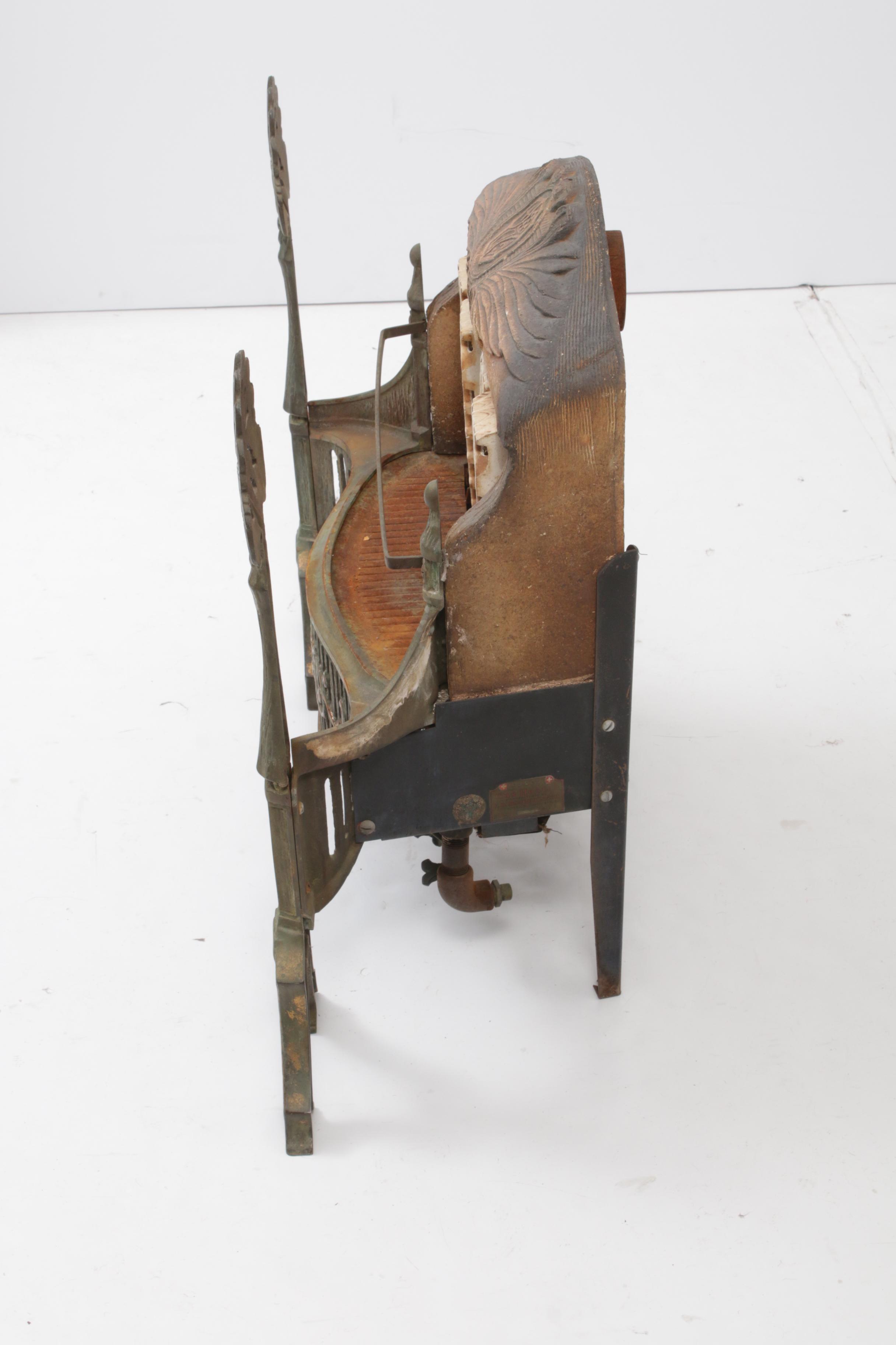 Fosco Fireplace Style Cast Iron Gas Heater, Early to Mid-20th Century