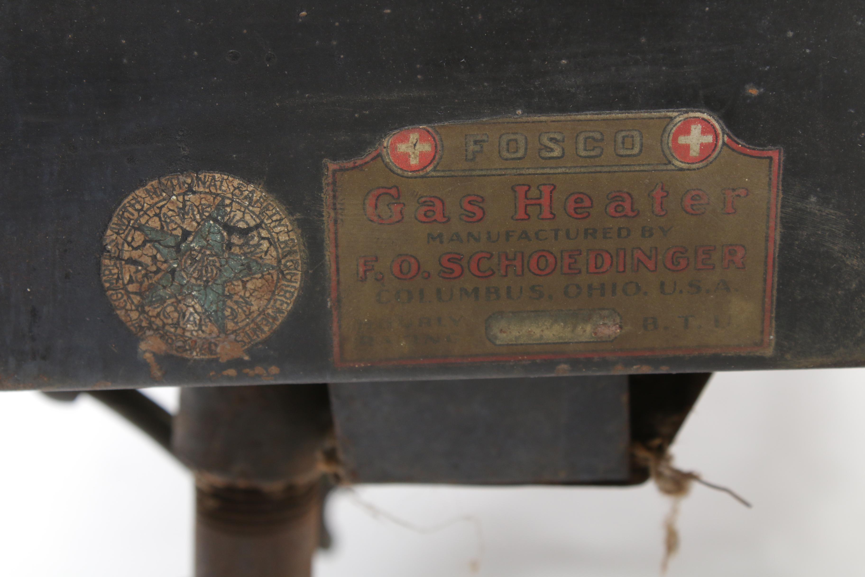 Fosco Fireplace Style Cast Iron Gas Heater, Early to Mid-20th Century