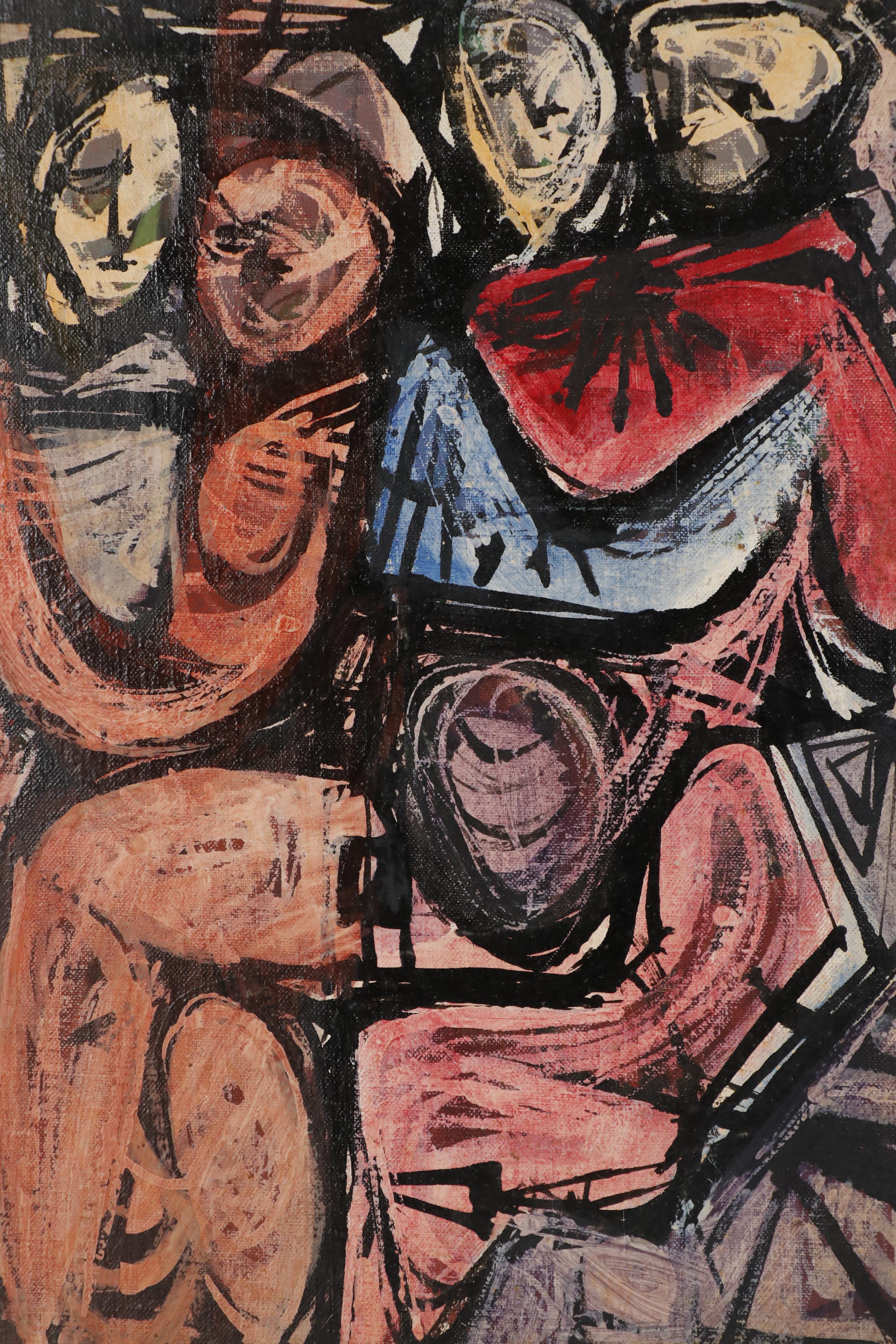 Leonard Maurer Abstract Oil Painting, 1949