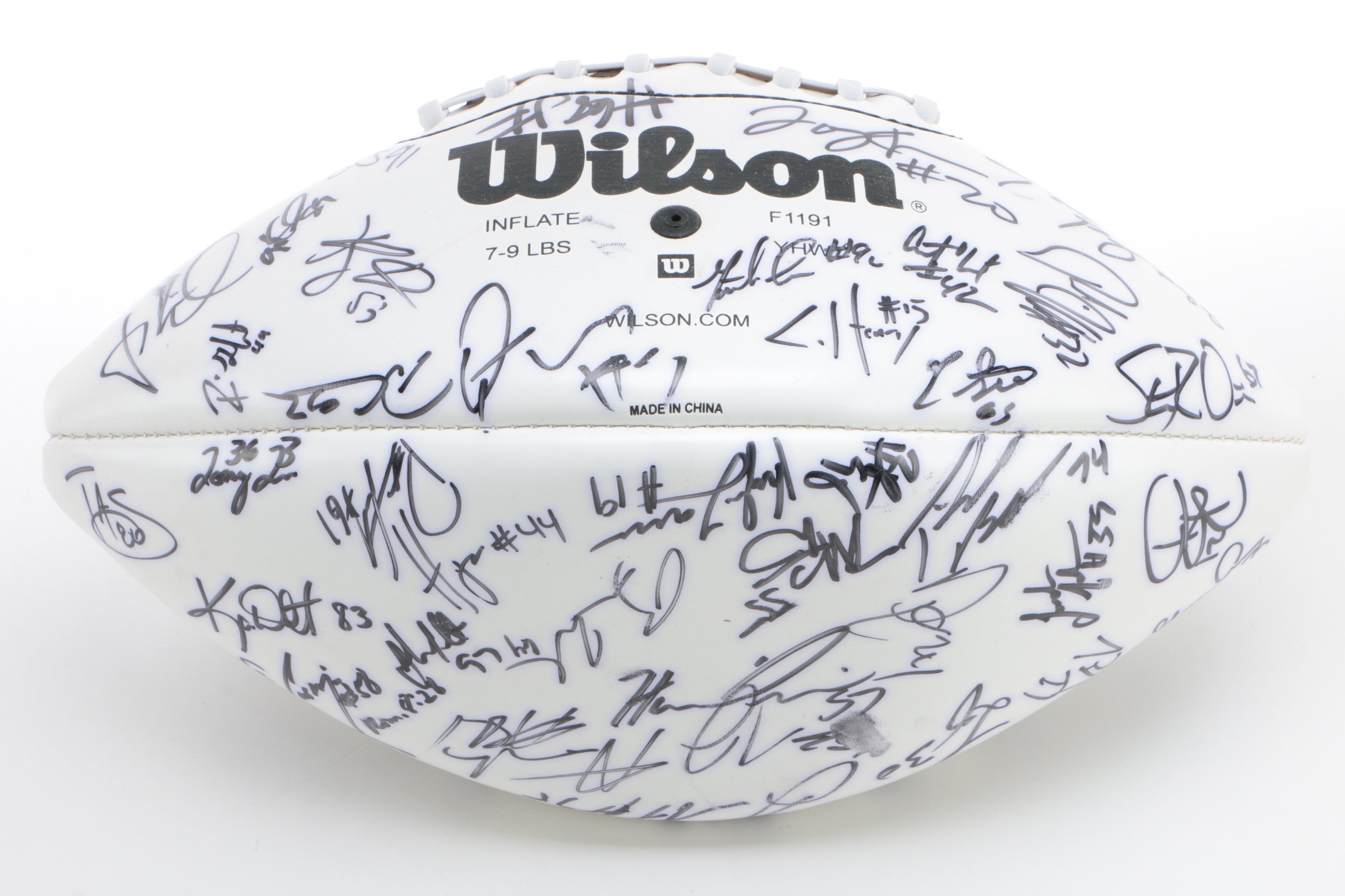 2005 Cincinnati Bengals Signed NFL Wilson Football with COA From Team