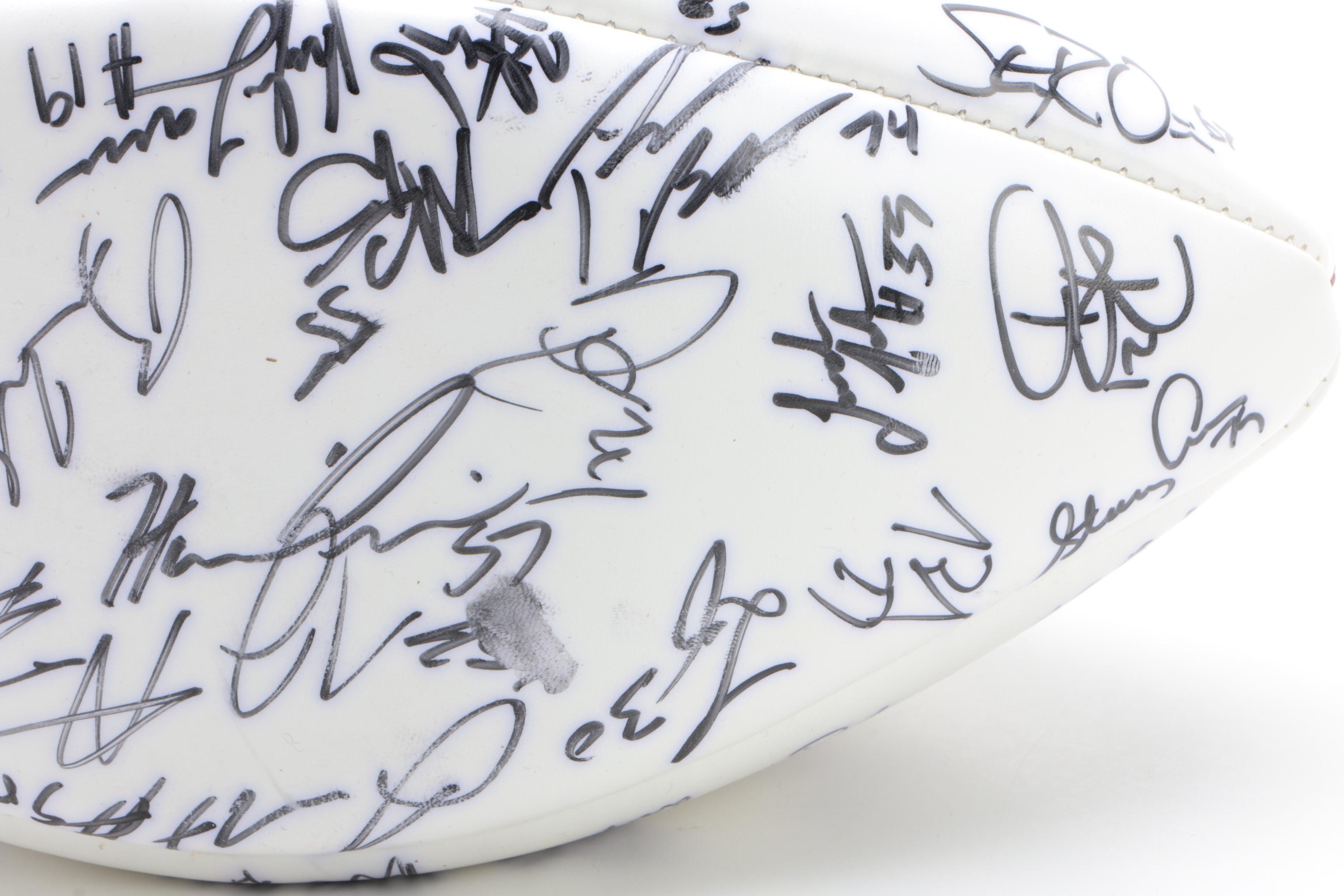 2005 Cincinnati Bengals Signed NFL Wilson Football with COA From Team