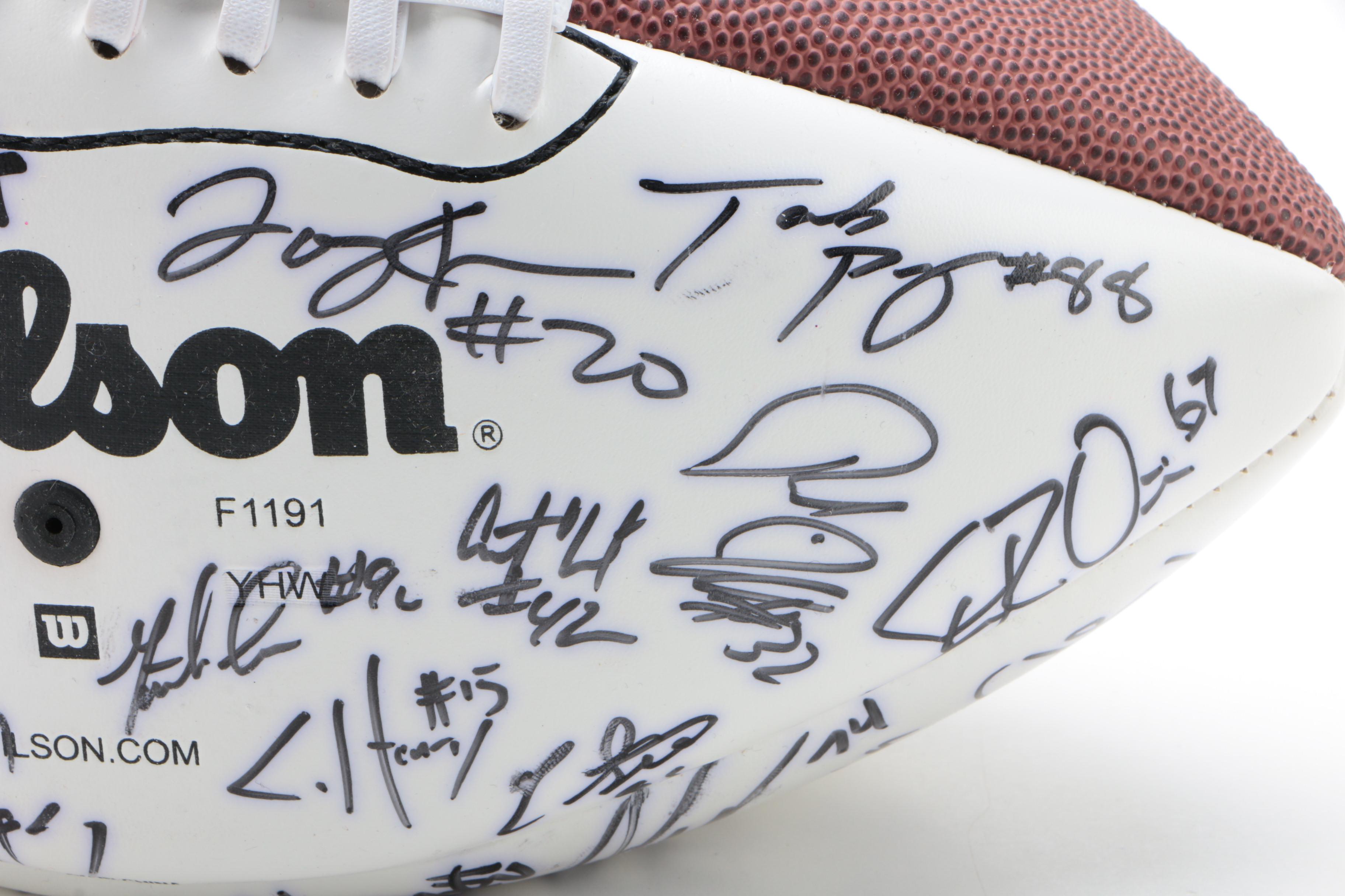 2005 Cincinnati Bengals Signed NFL Wilson Football with COA From Team