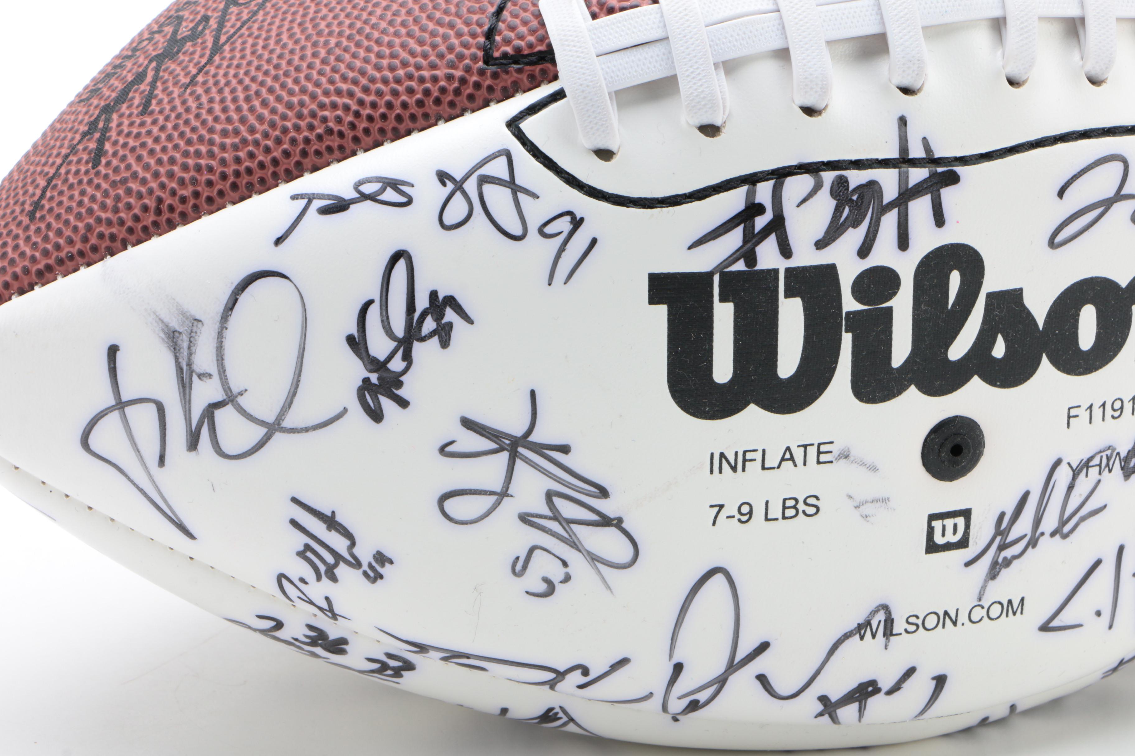 2005 Cincinnati Bengals Signed NFL Wilson Football with COA From Team