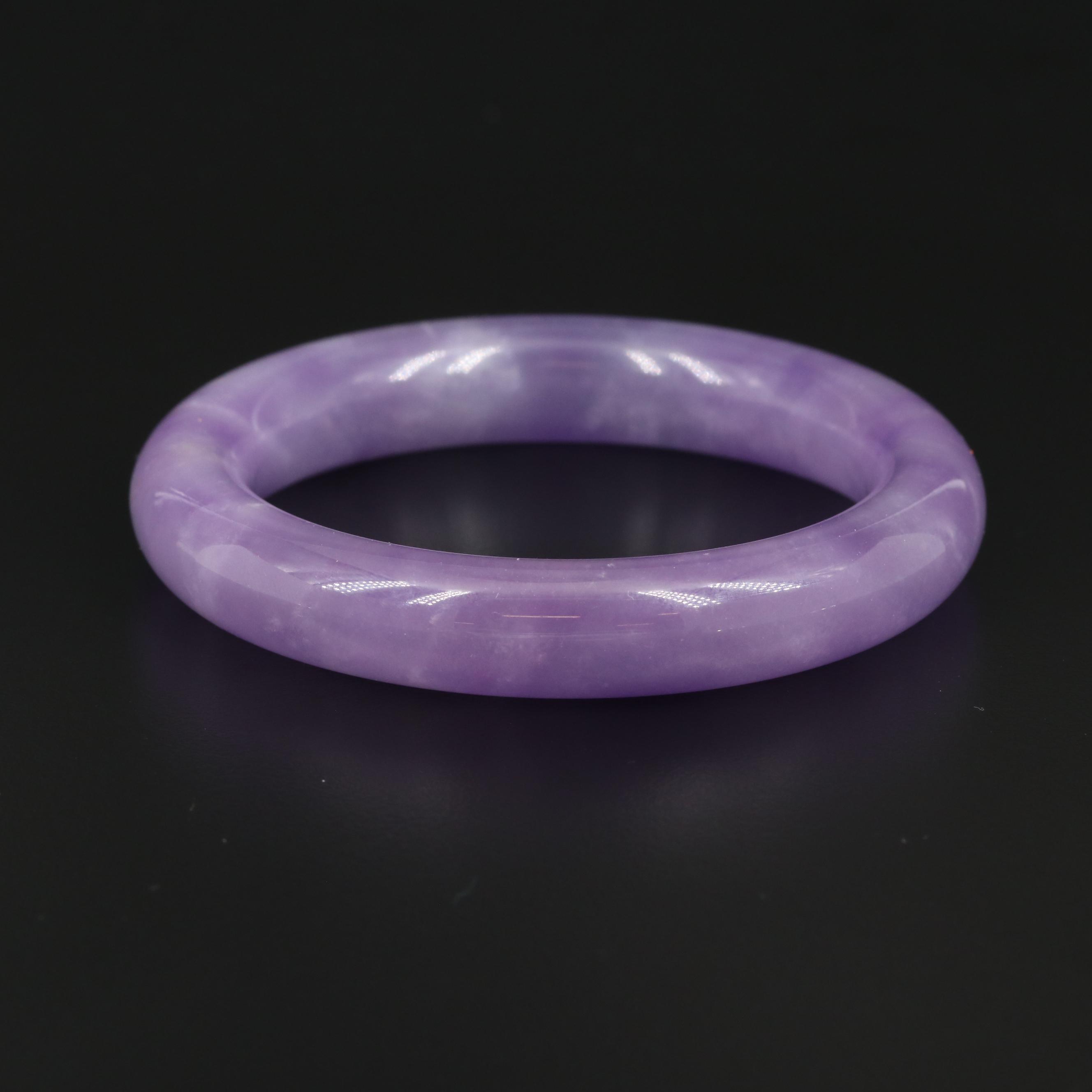 Purple Jadeite Bangle Bracelet