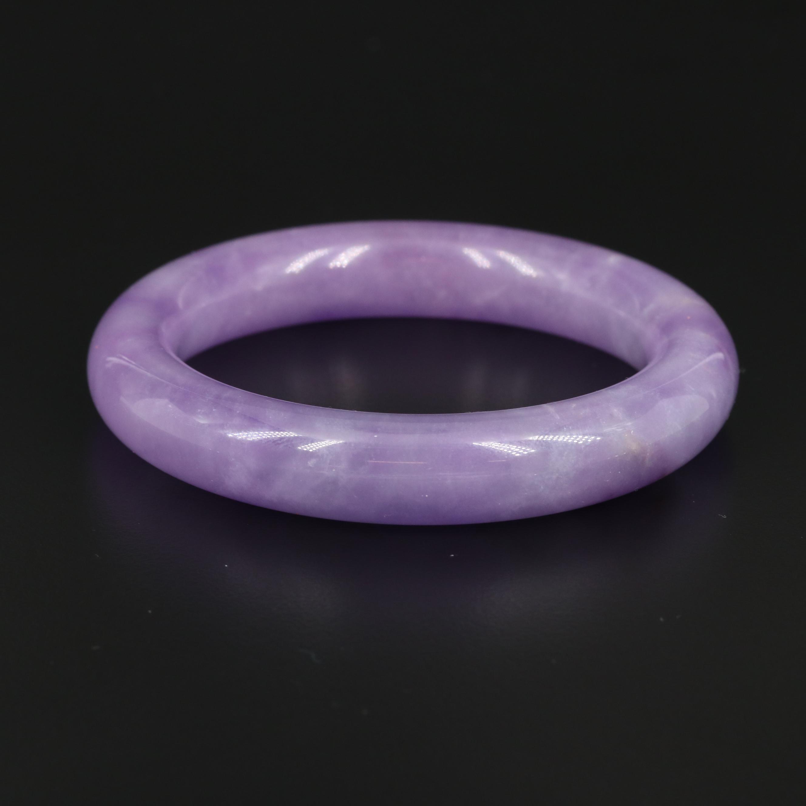 Purple Jadeite Bangle Bracelet