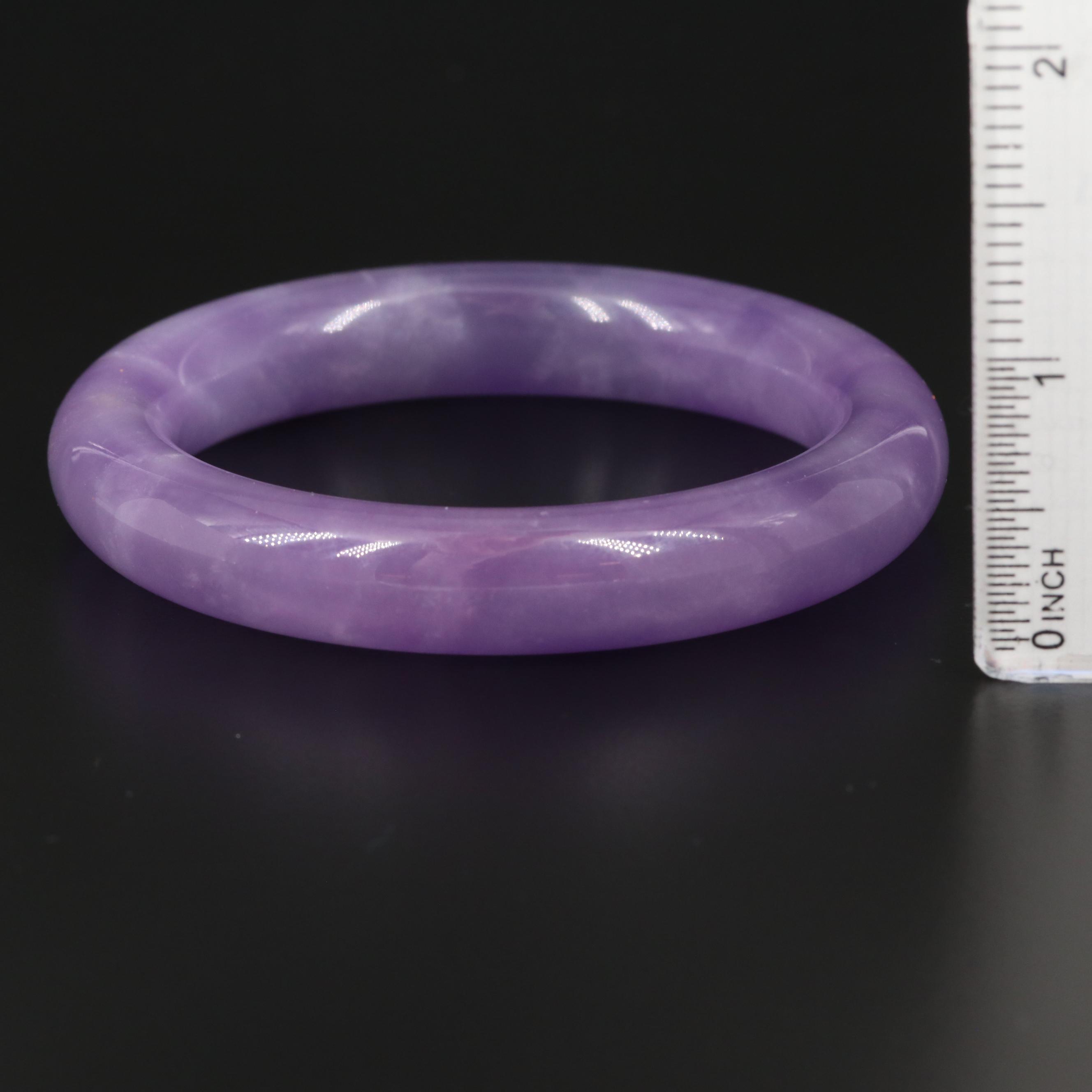 Purple Jadeite Bangle Bracelet