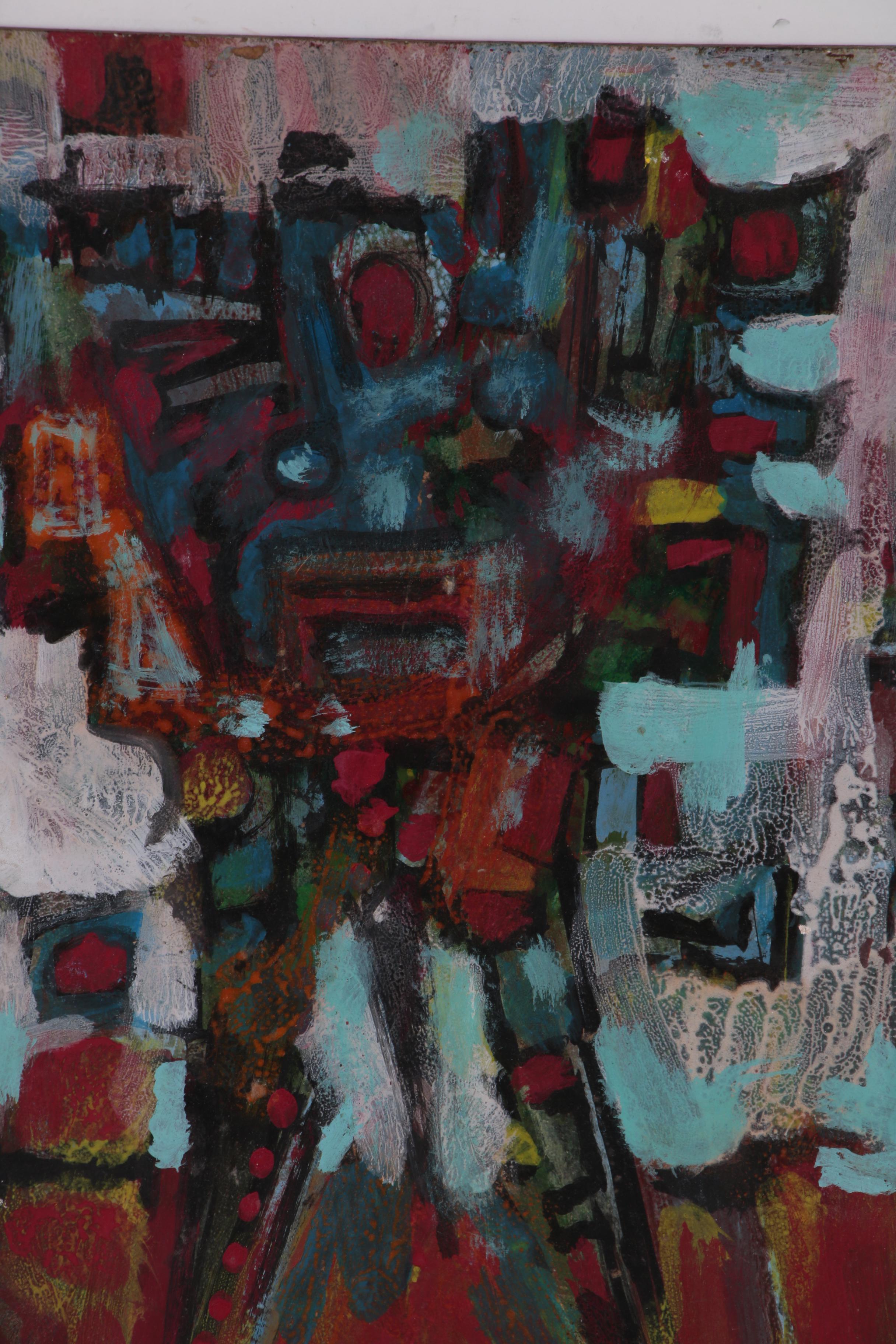 Leonard Maurer Abstract Oil Painting