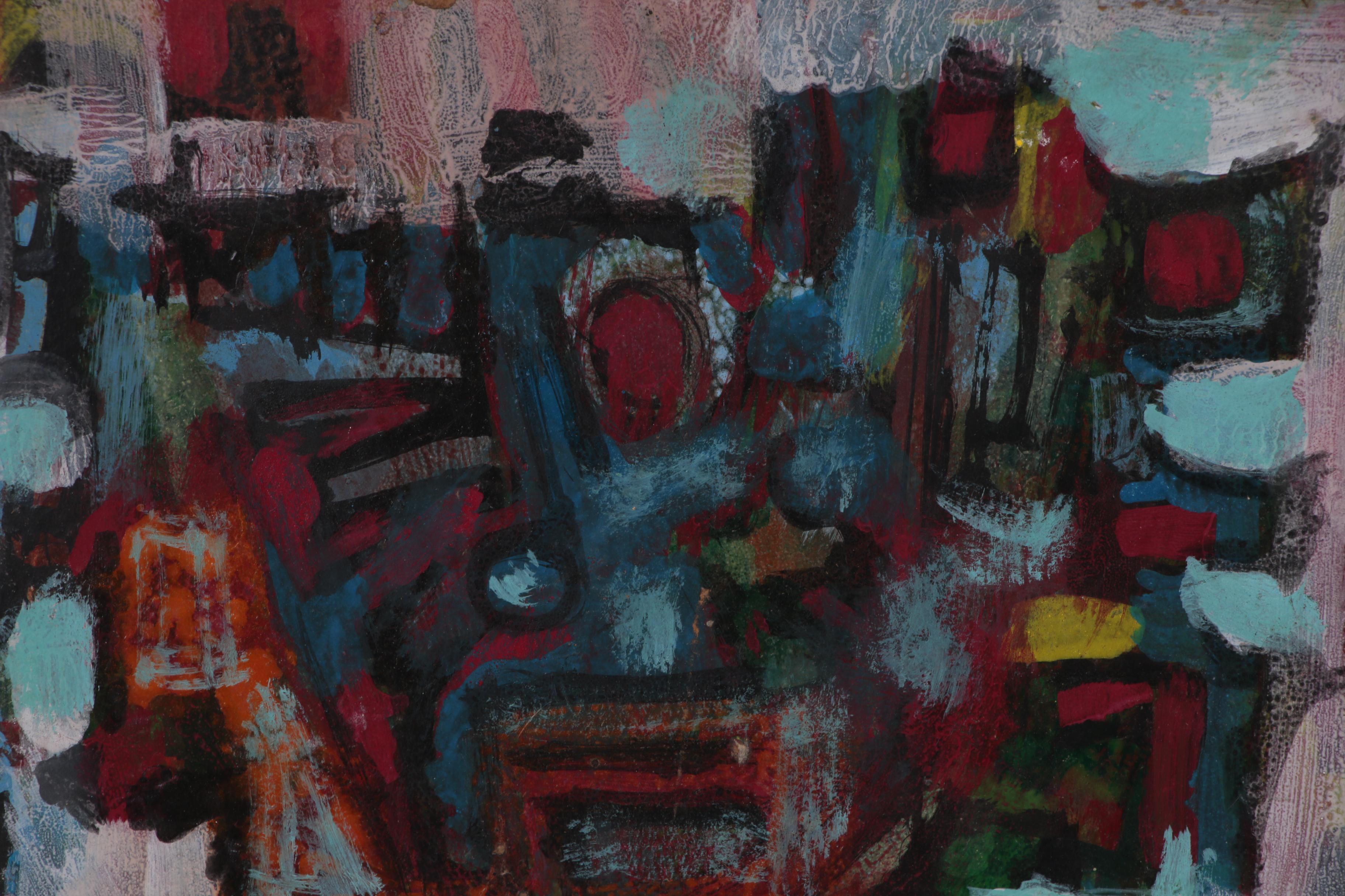 Leonard Maurer Abstract Oil Painting