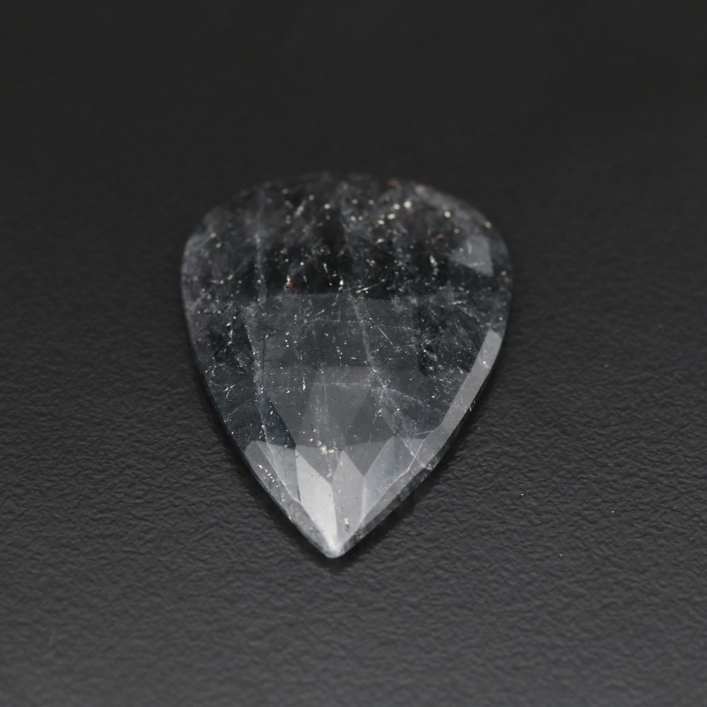 Loose 17.83 CT Tourmalinated Quartz