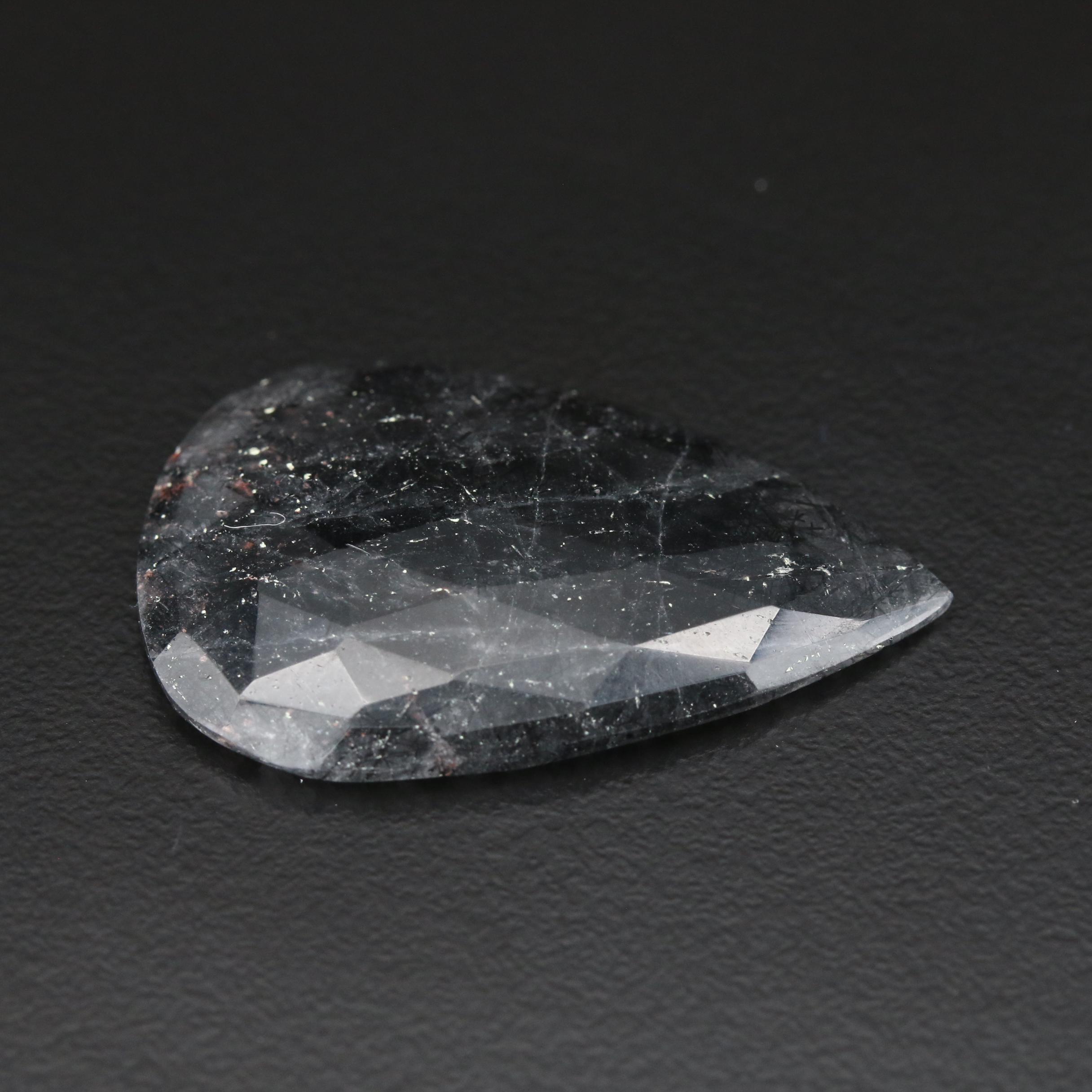 Loose 17.83 CT Tourmalinated Quartz