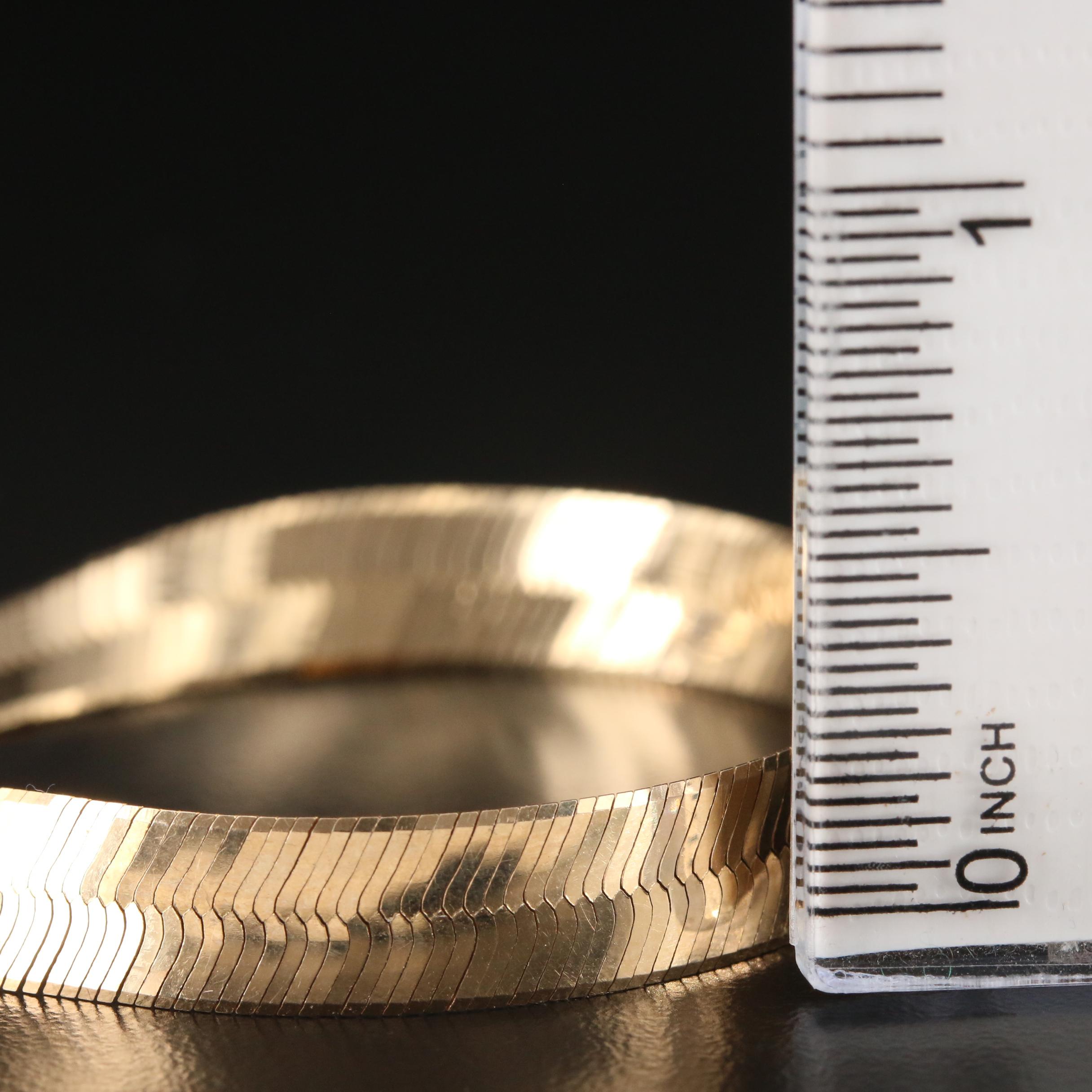 14K Gold Herringbone Chain Necklace