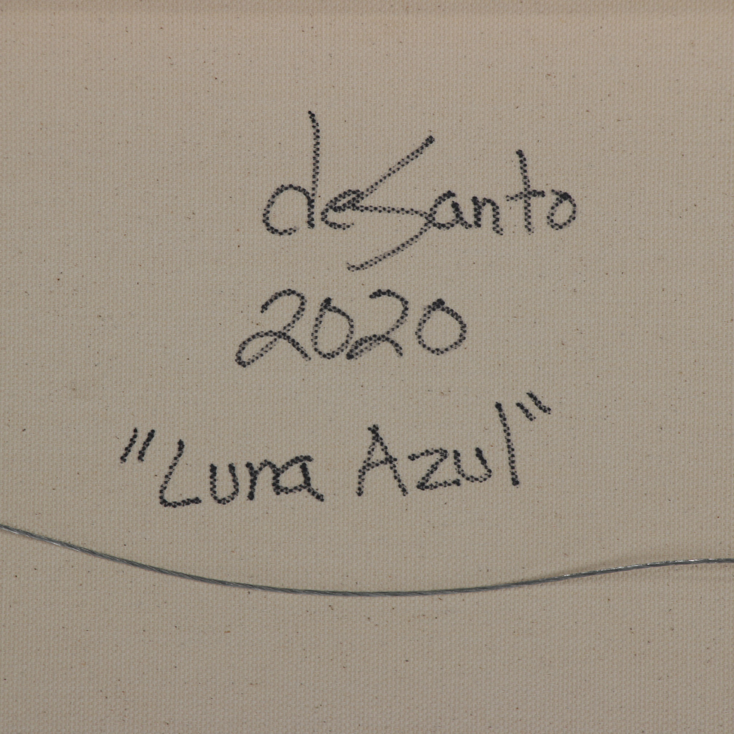 deSanto Abstract Acrylic Painting "Luna Azul"