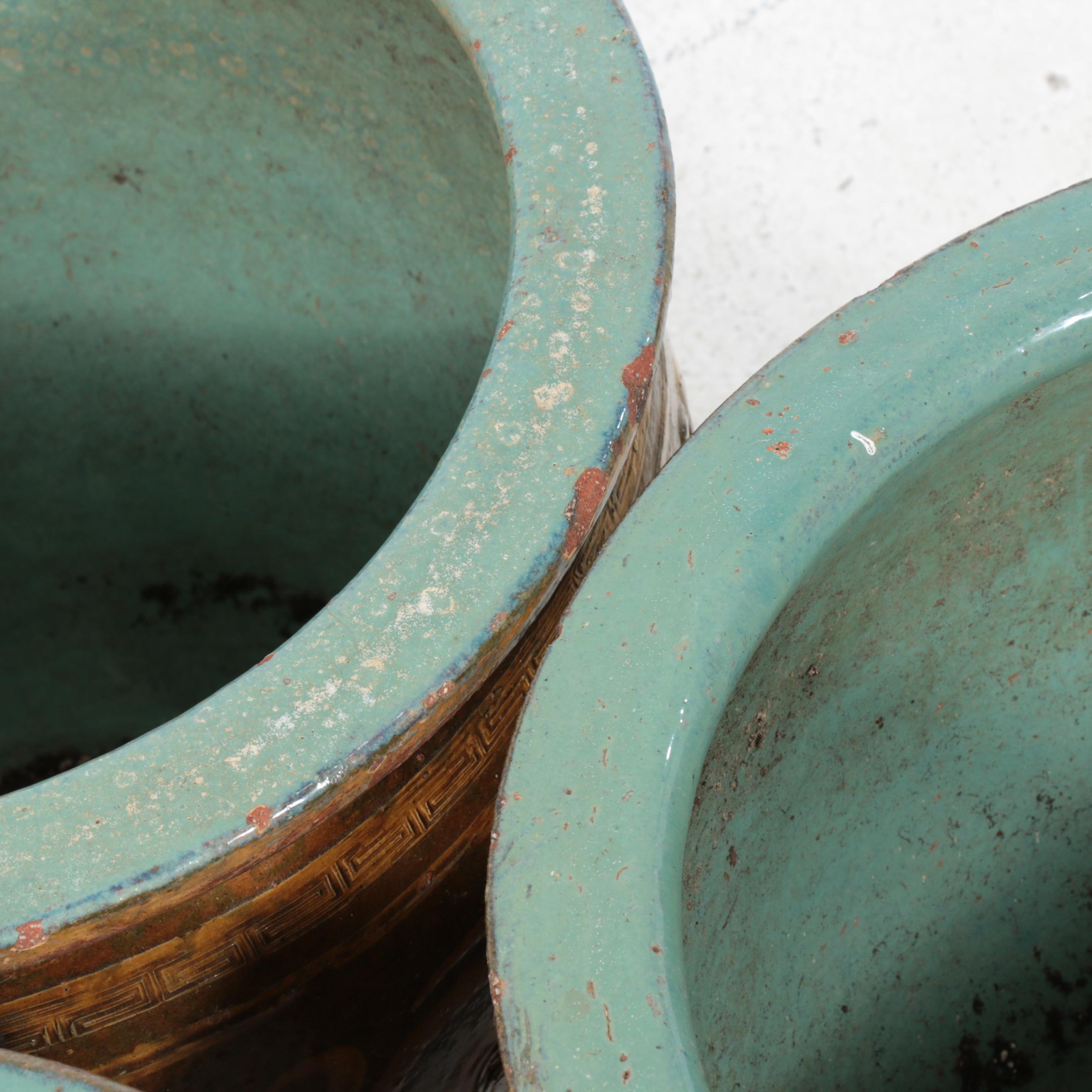 Chinese Dragon Egg Pot Earthenware Jardinières