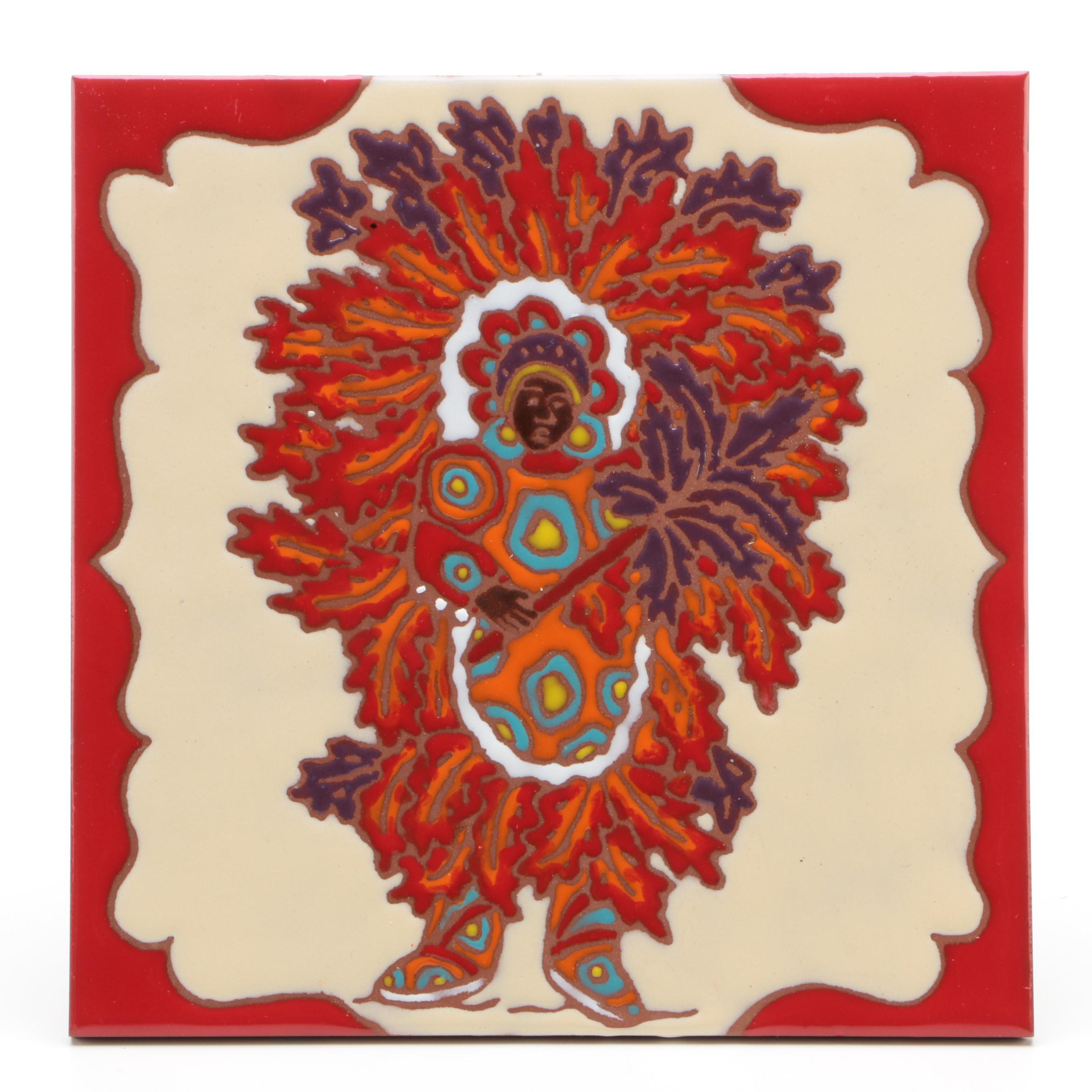 Jennifer Roche Hand-Painted Italian Earthenware Tile