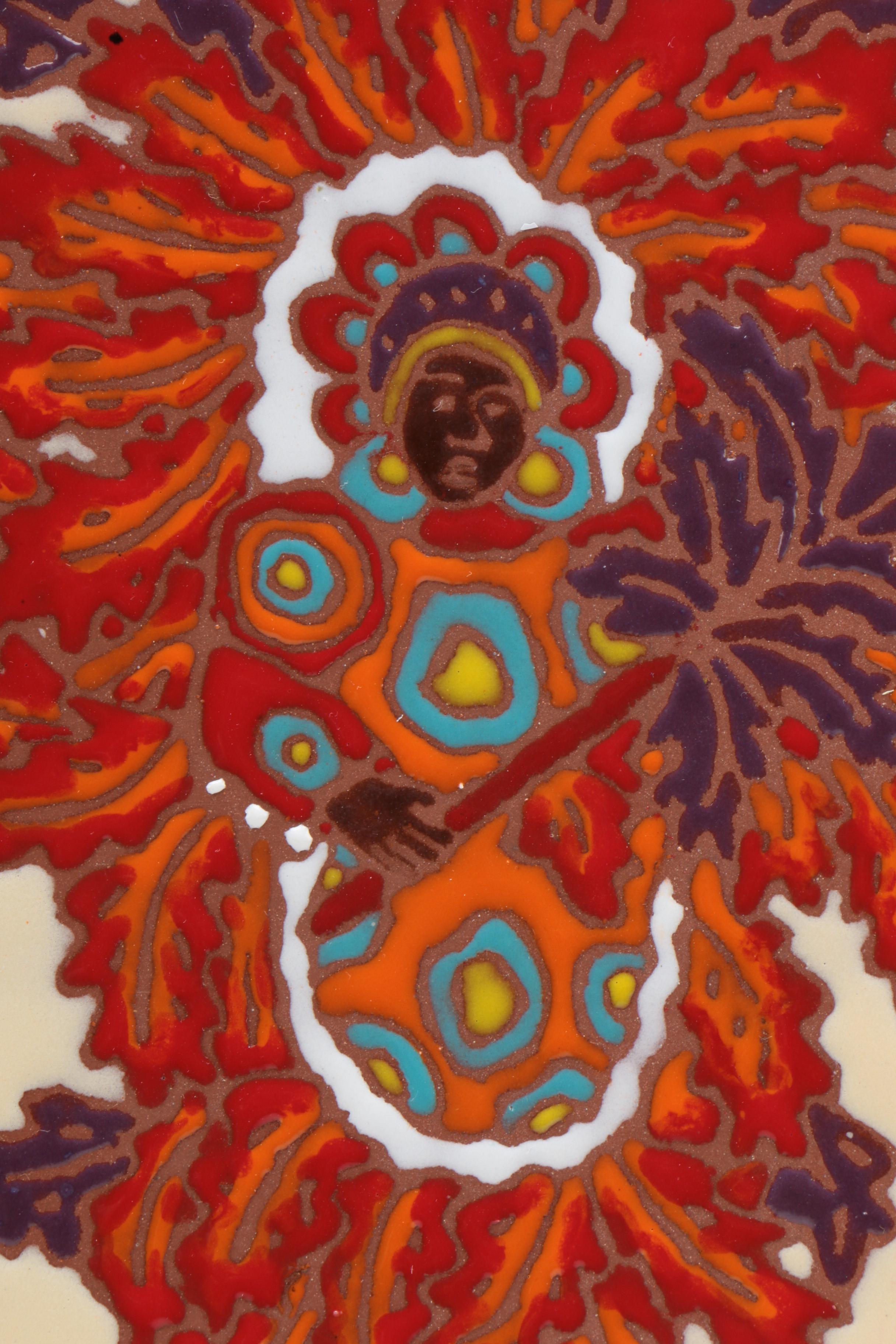 Jennifer Roche Hand-Painted Italian Earthenware Tile