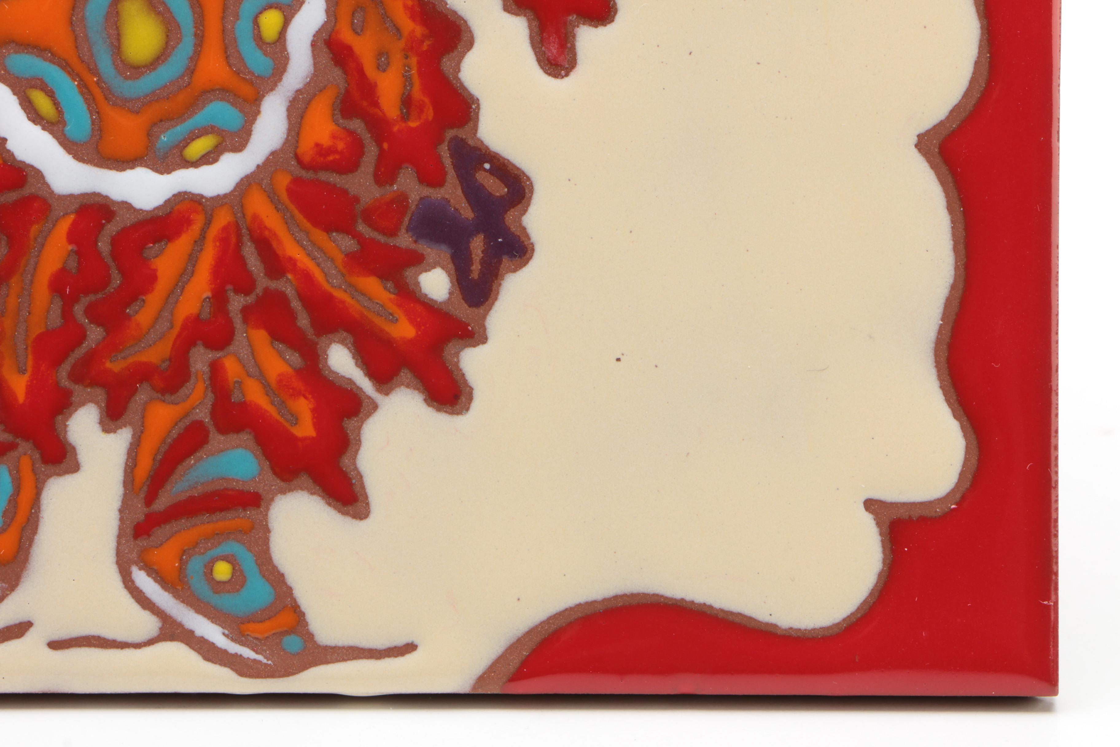 Jennifer Roche Hand-Painted Italian Earthenware Tile