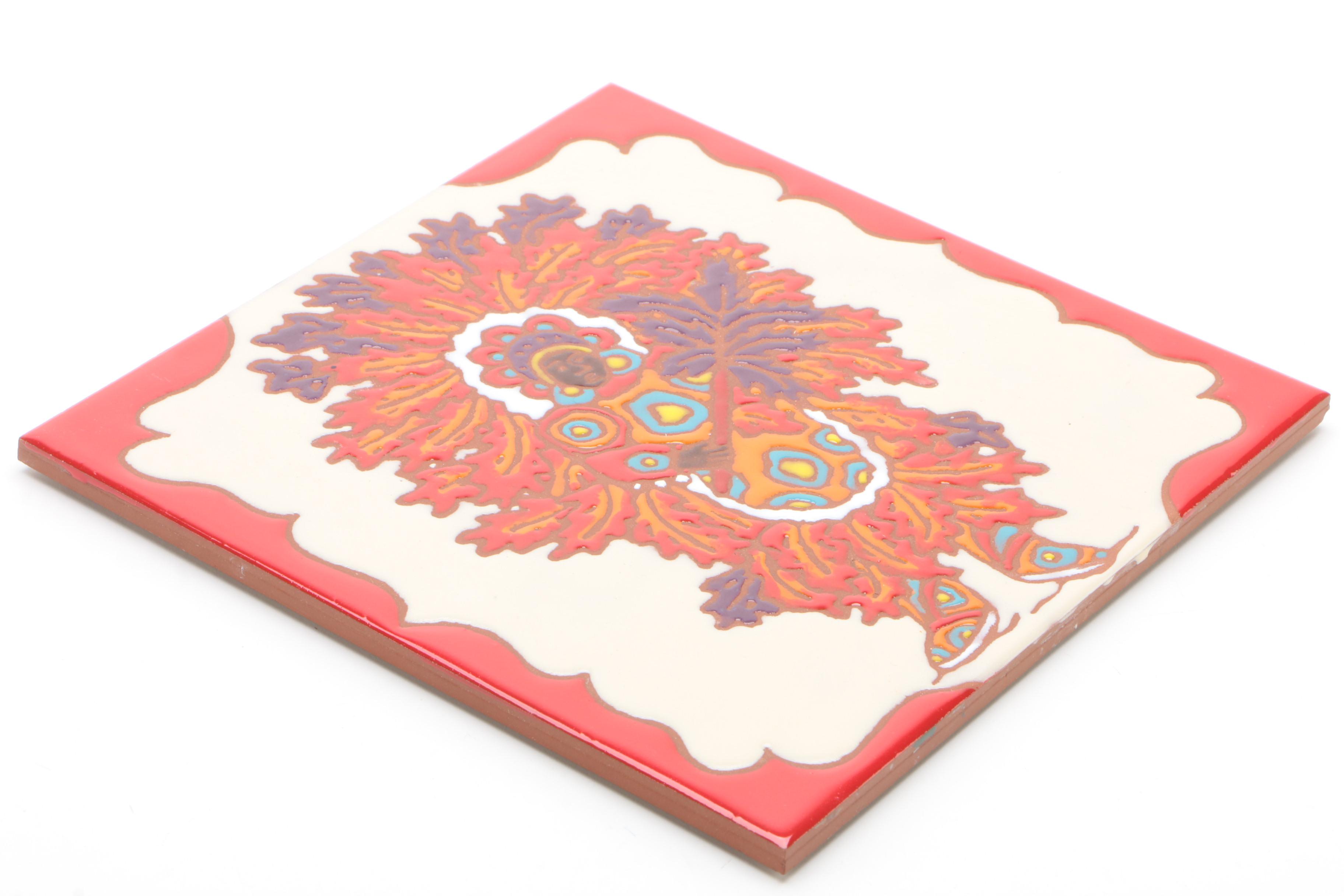 Jennifer Roche Hand-Painted Italian Earthenware Tile