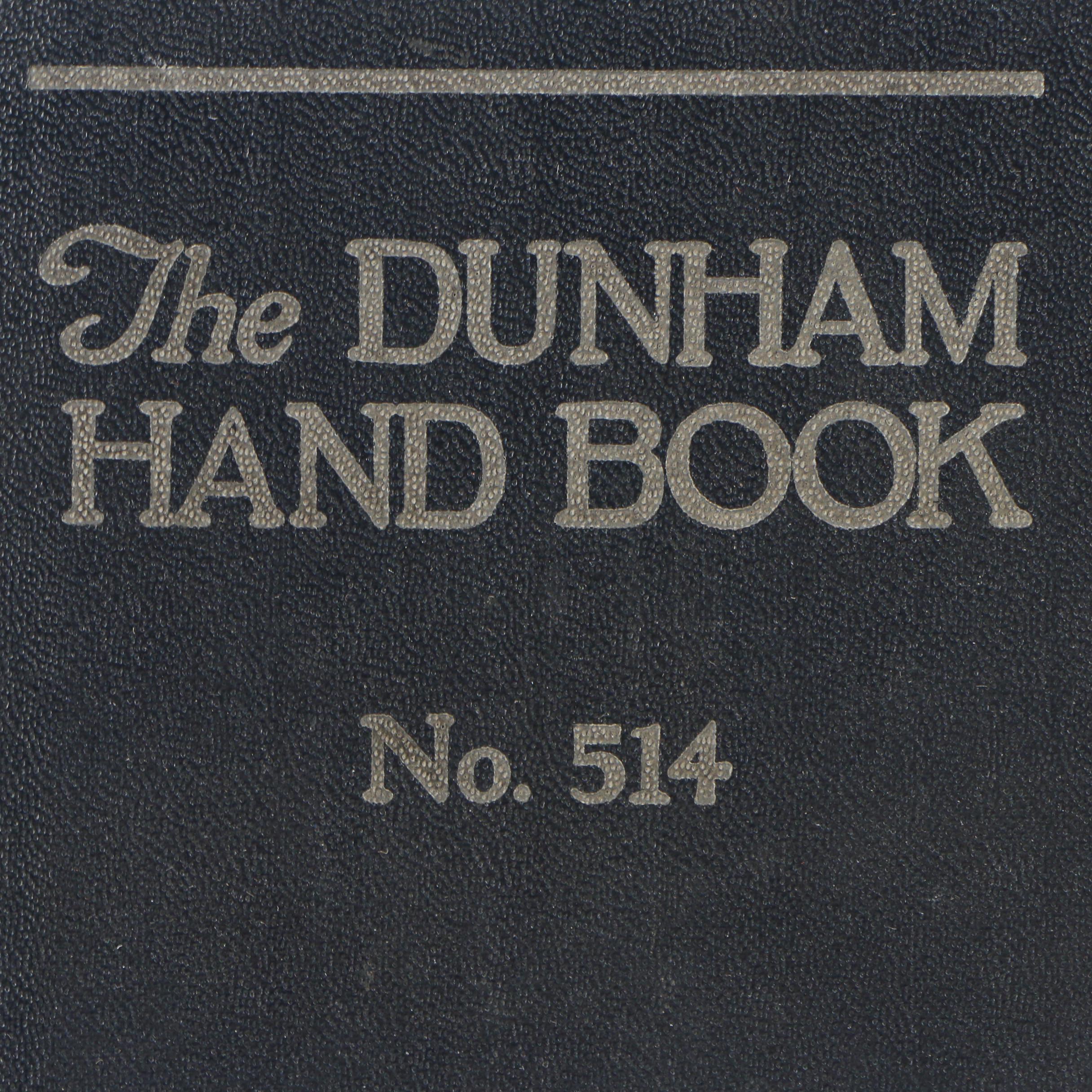 1935 "The Dunham Handbook No. 514" and Other Machinist Manuals
