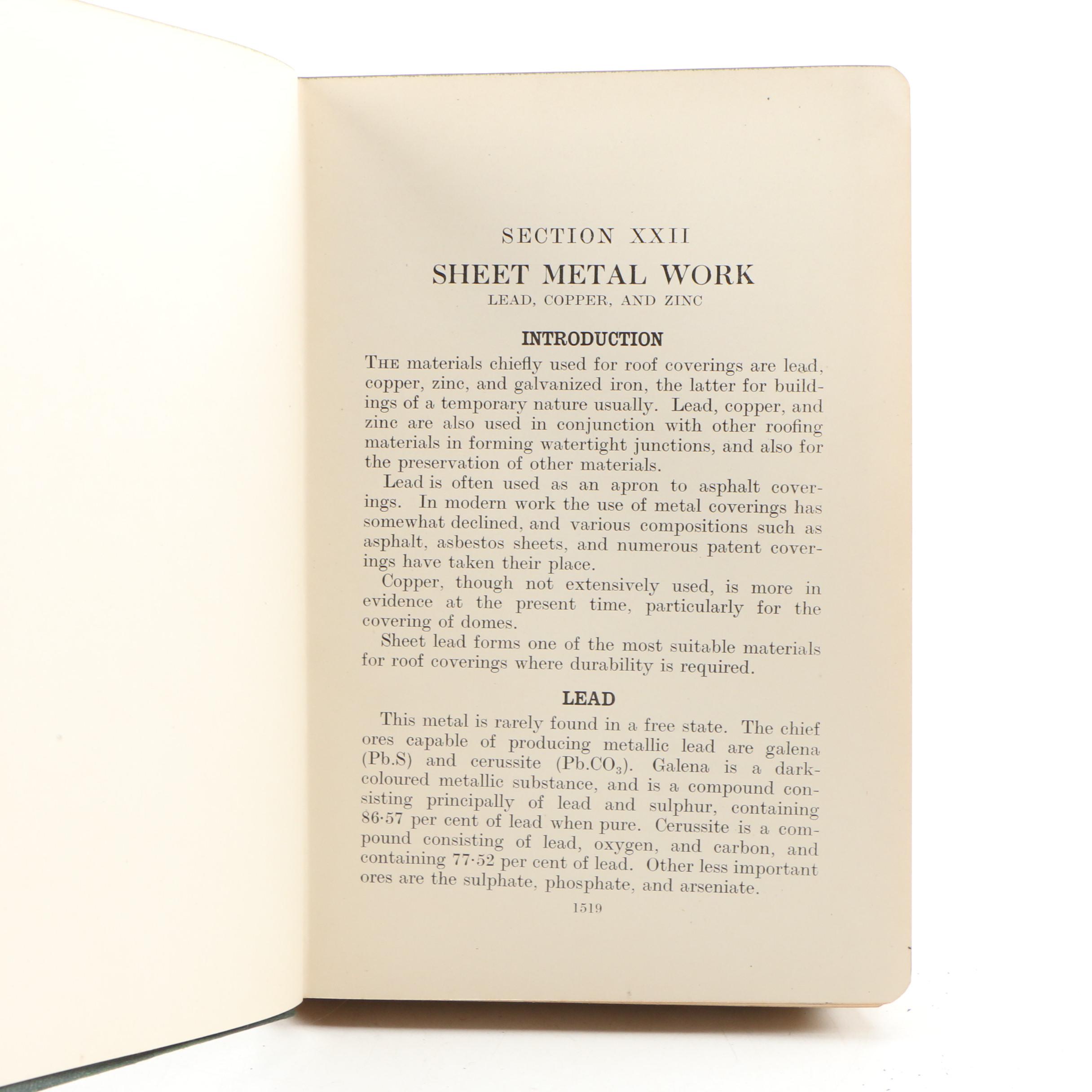 1935 "The Dunham Handbook No. 514" and Other Machinist Manuals