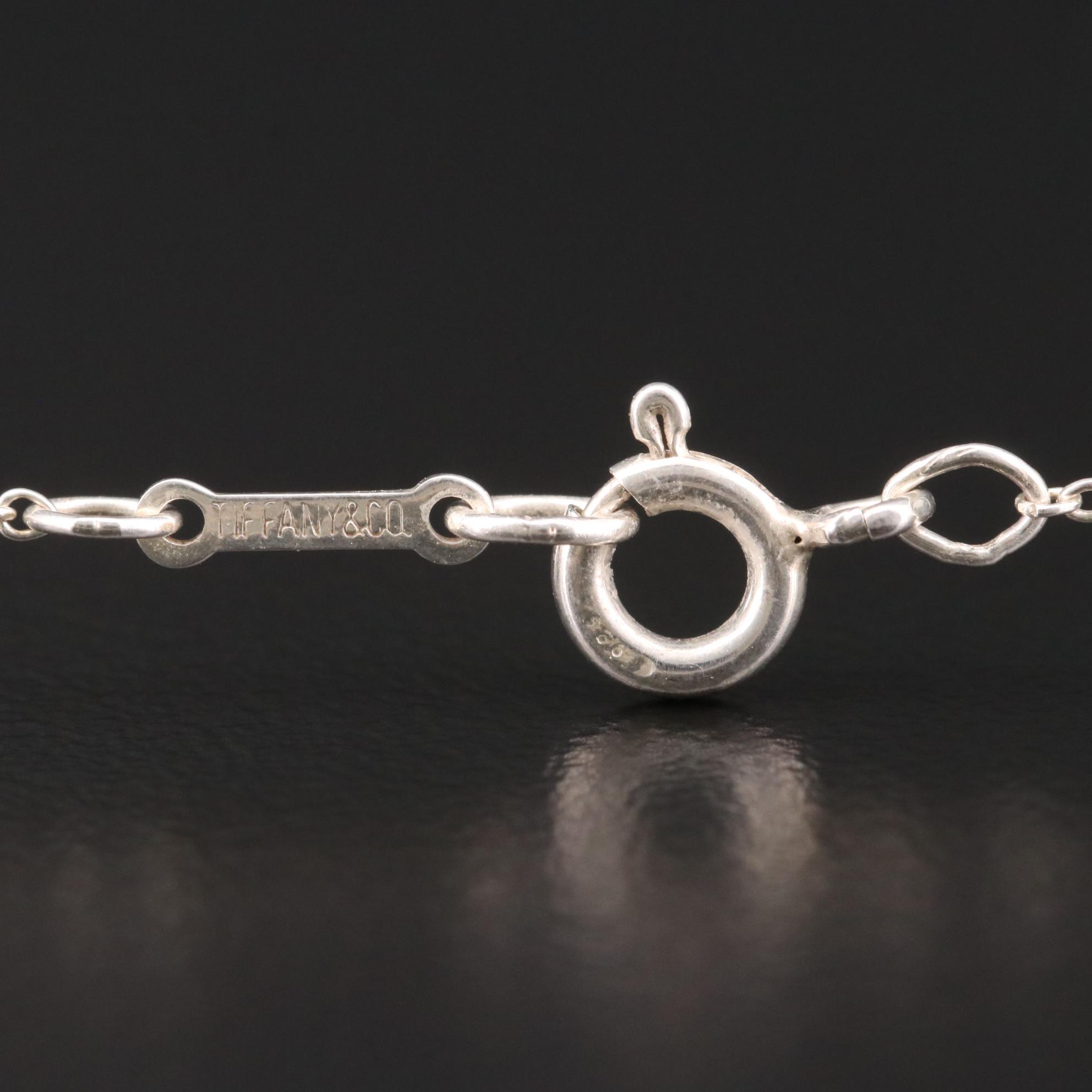 Paloma Picasso for Tiffany & Co. Sterling Crescent Moon Pendant Necklace