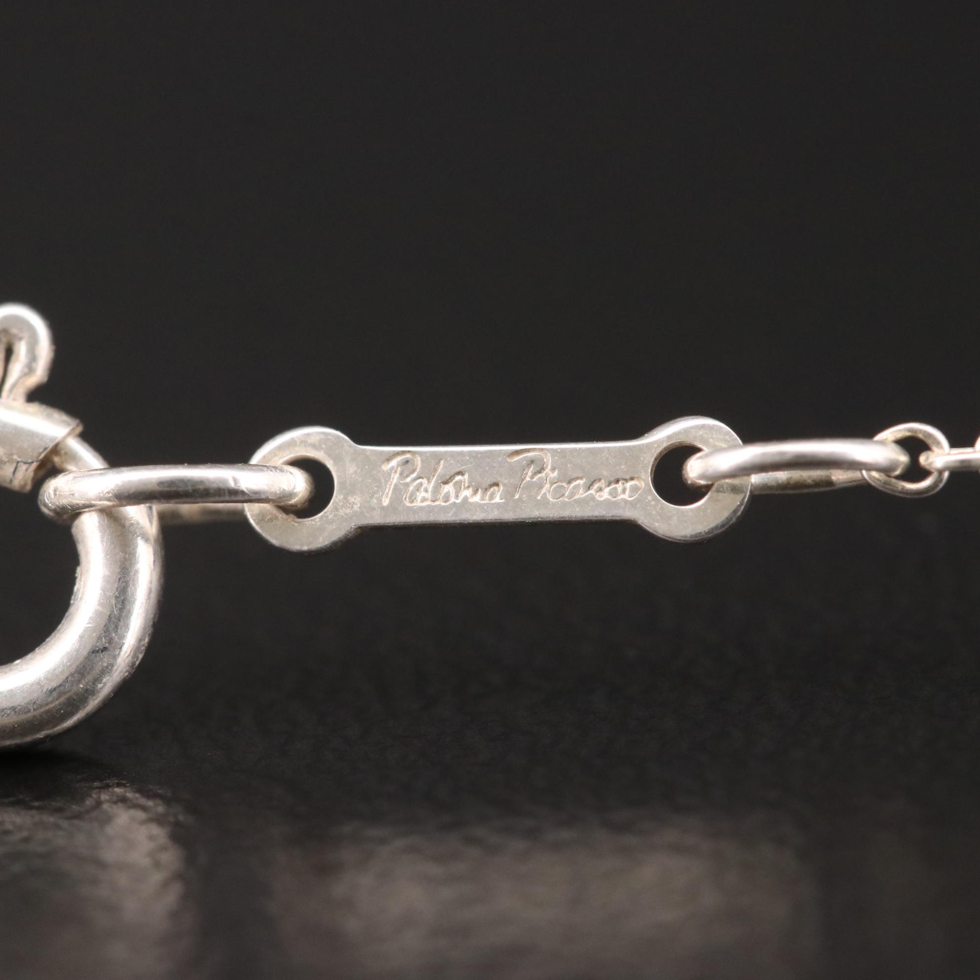 Paloma Picasso for Tiffany & Co. Sterling Crescent Moon Pendant Necklace