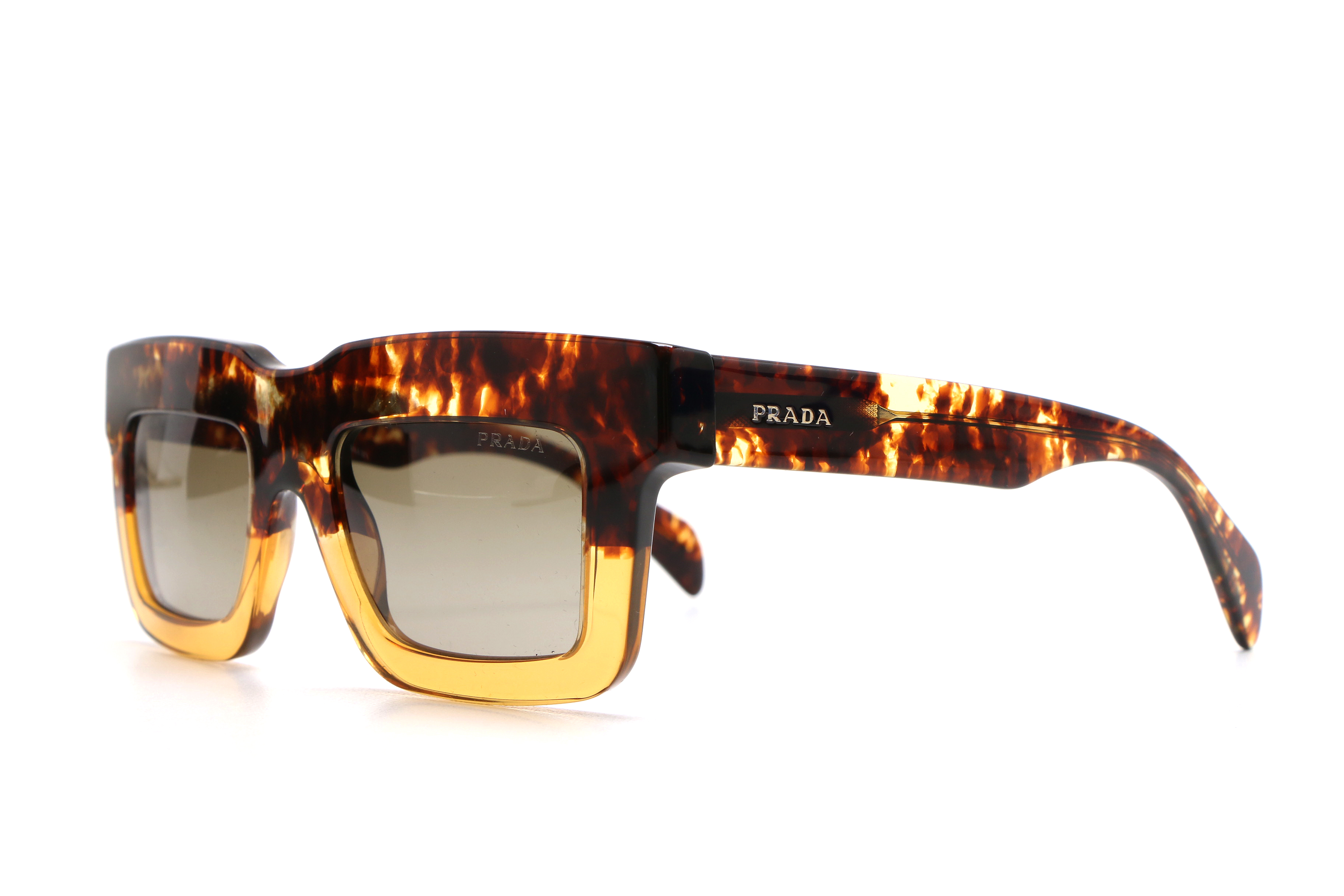 Prada SPR 11Q Gradient Sunglasses in Tortoise with Case