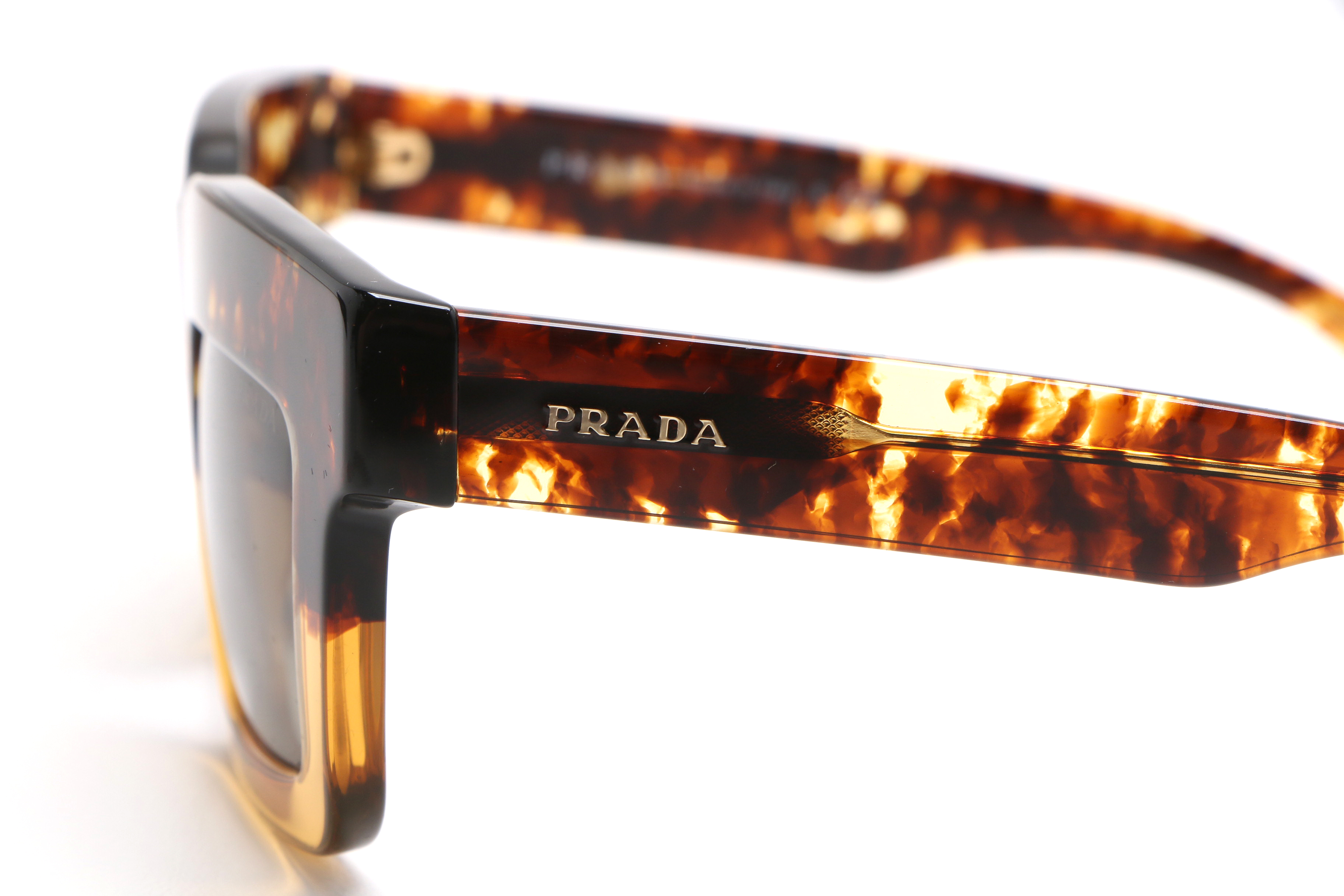 Prada SPR 11Q Gradient Sunglasses in Tortoise with Case