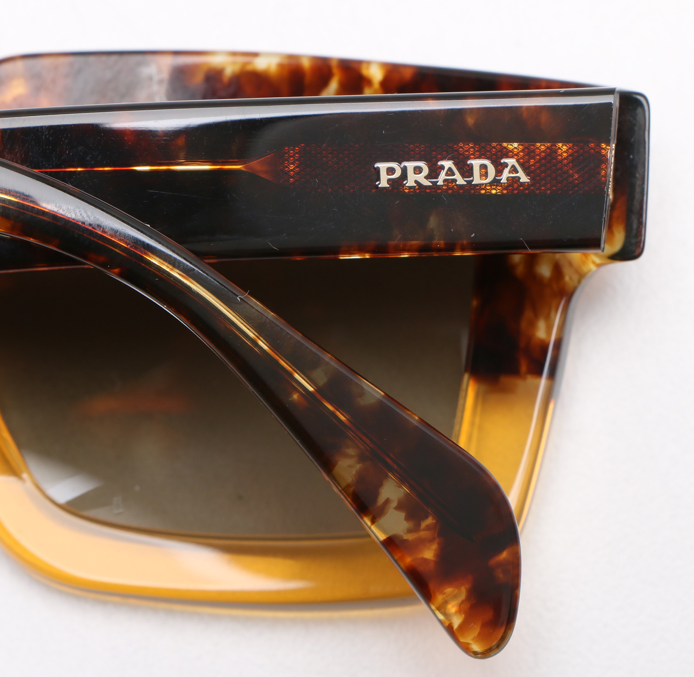 Prada SPR 11Q Gradient Sunglasses in Tortoise with Case