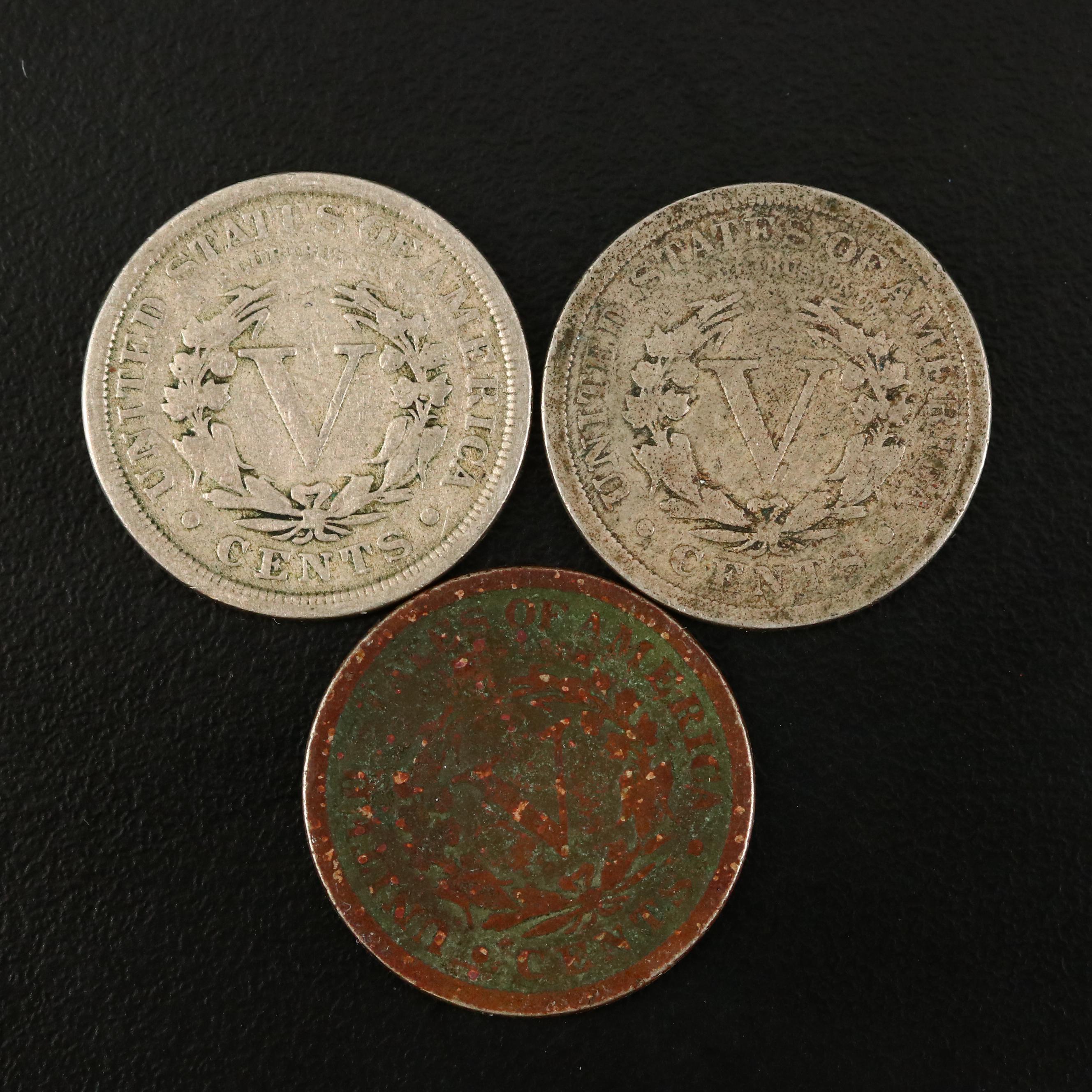 Twenty-Five Antique to Vintage U.S. Nickels