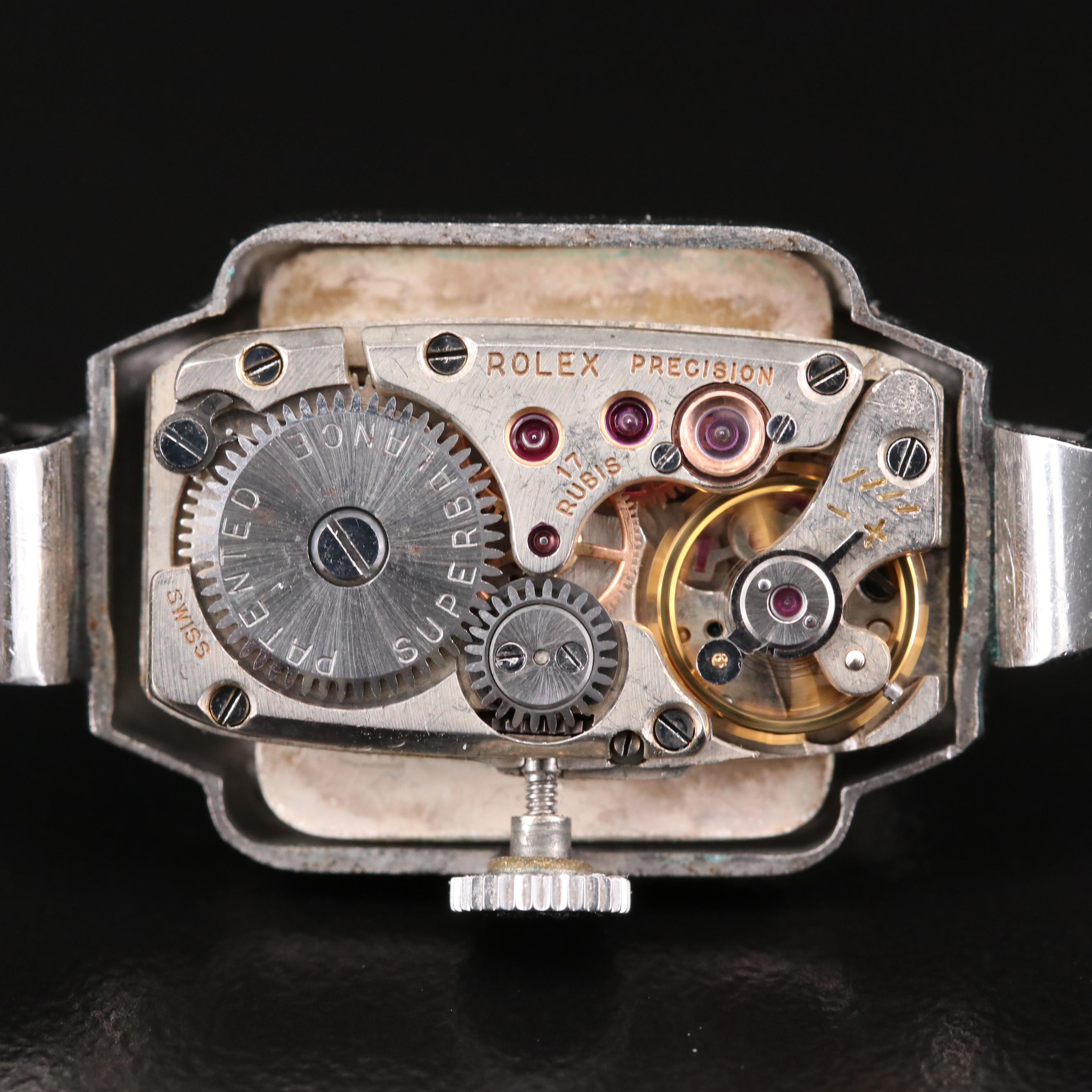 Vintage Rolex Stainless Steel Stem Wind Watch