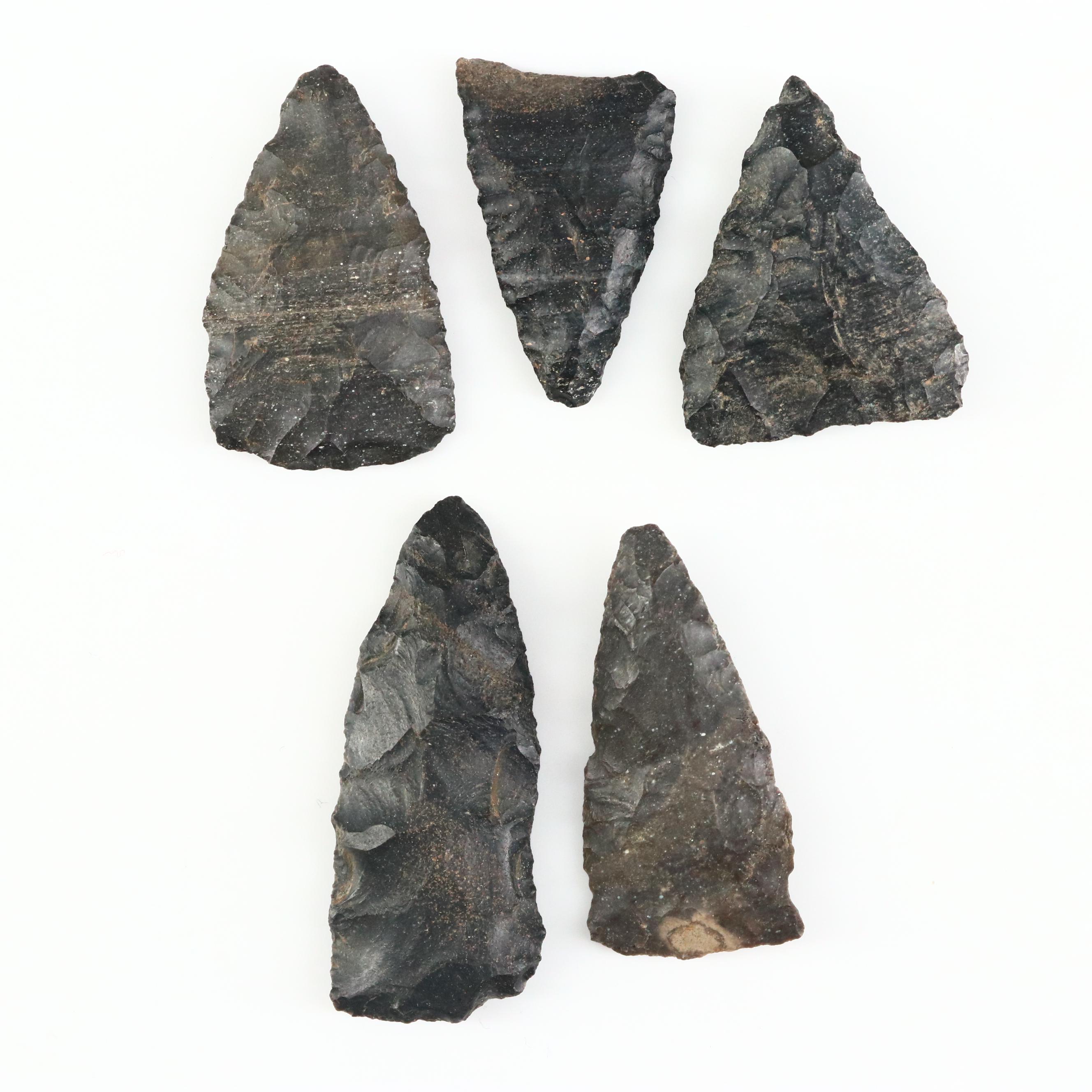 Collection of Eleven Native American Style Arrowheads