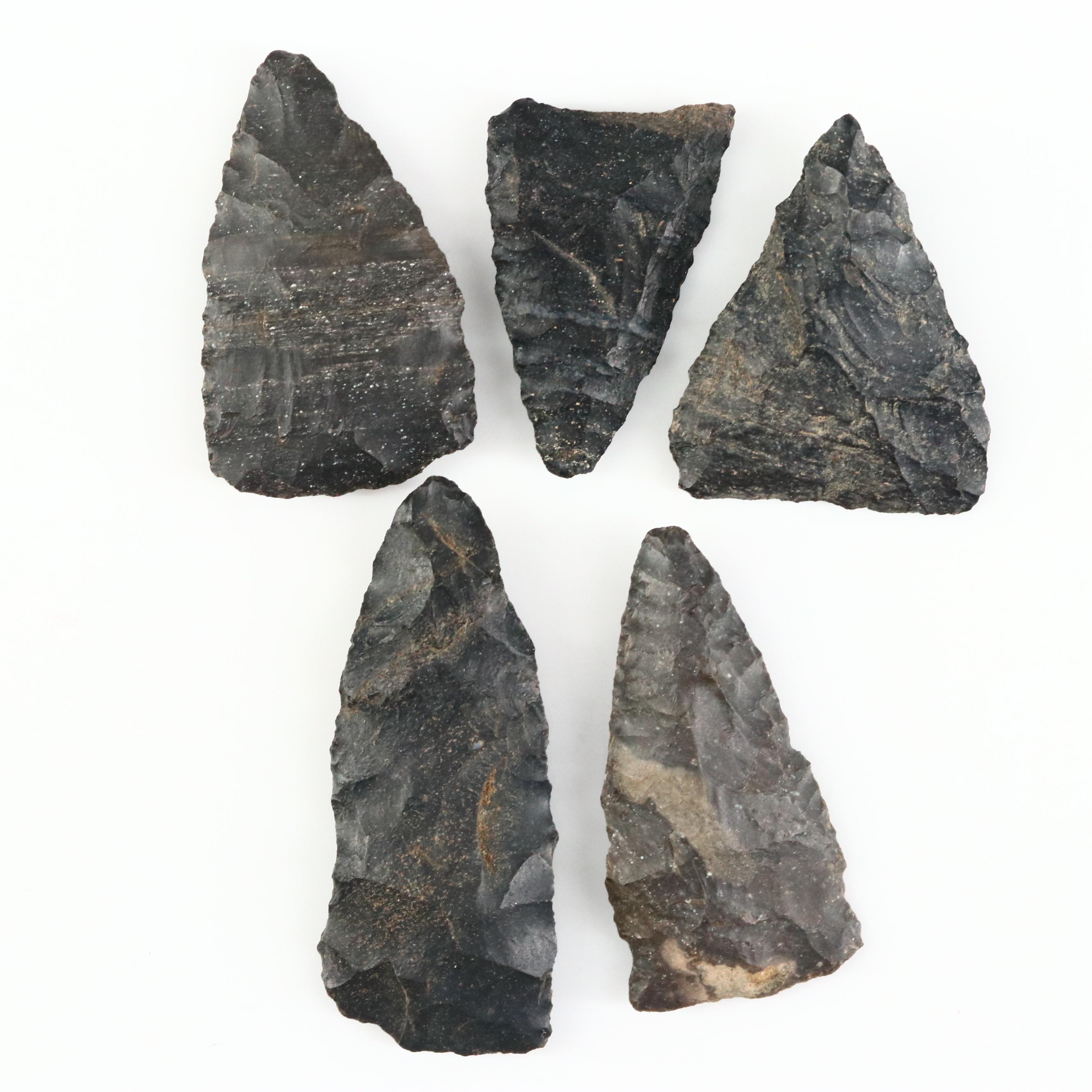 Collection of Eleven Native American Style Arrowheads