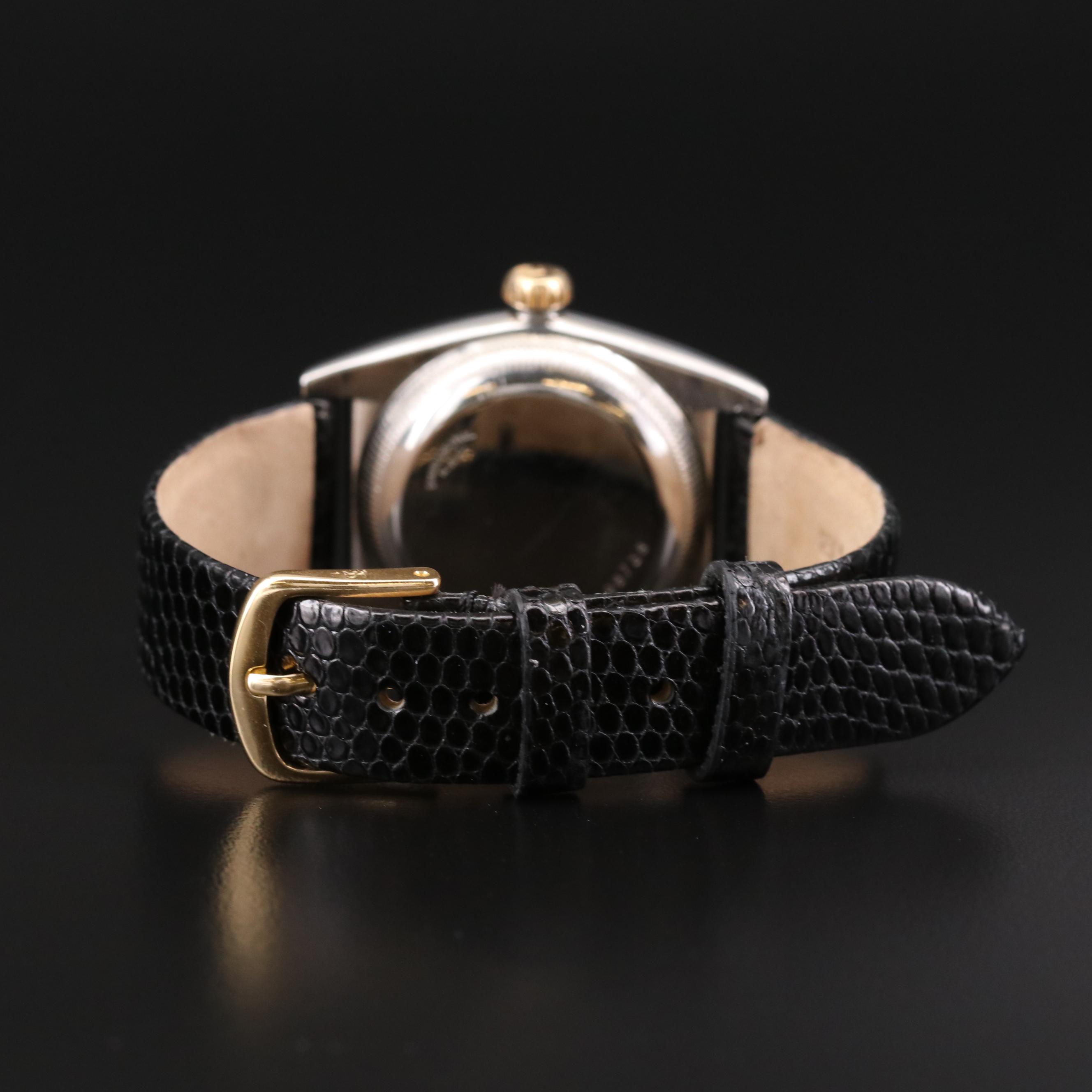 Rolex Oyster Perpetual Bubble Back 14K Gold And Stainless Steel Watch, Vintage