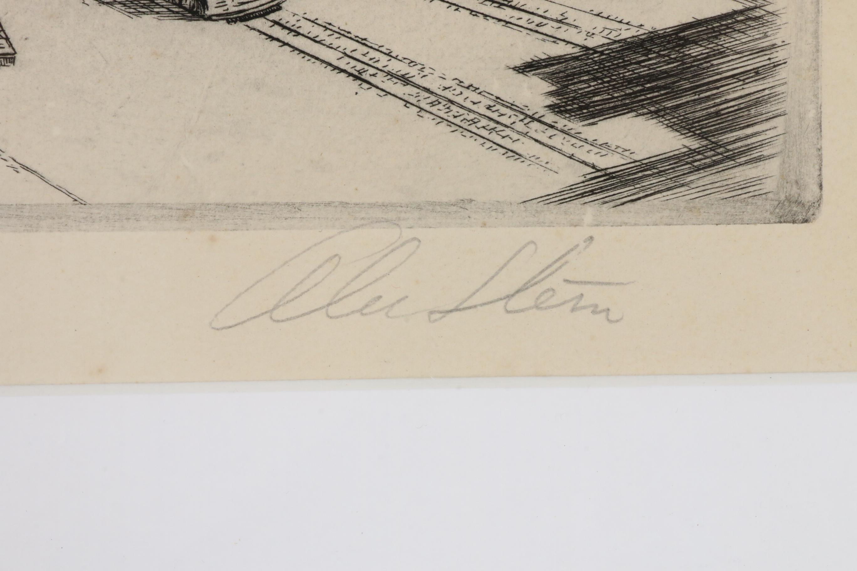 Alec Stern Drypoint Etching "San Francisco from Nob Hill," 20th Century