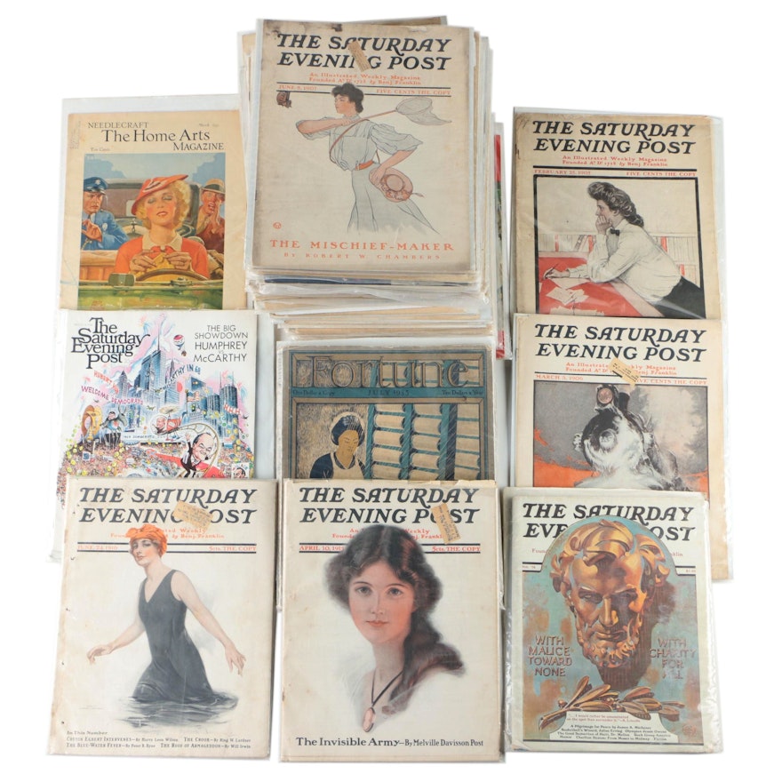 "The Saturday Evening Post," "Home Arts," and "Fortune" Magazines, 20th Century