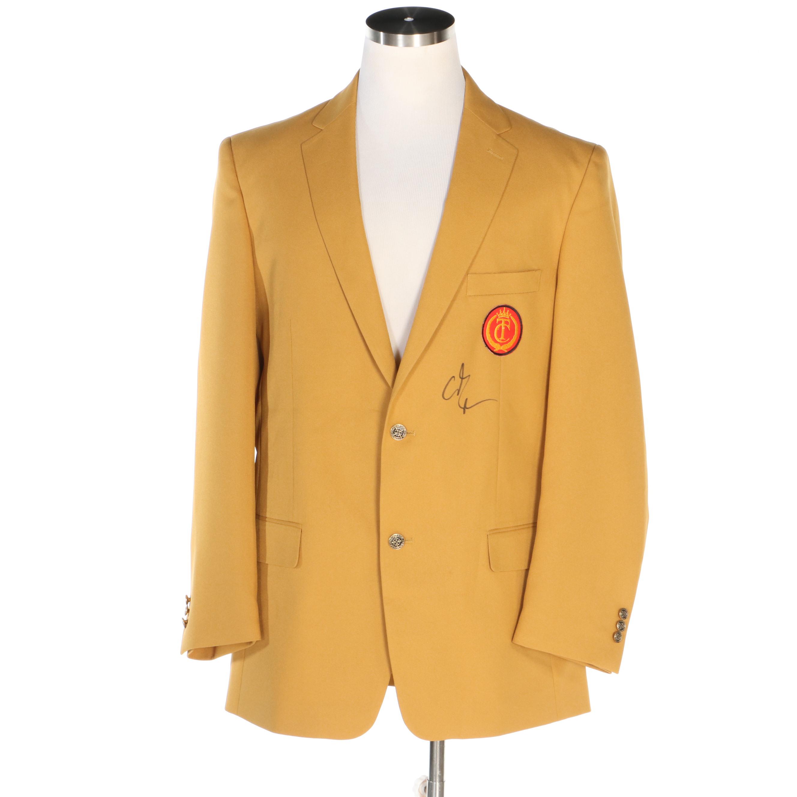 Adam Sandler Signed "Happy Gilmore" Inspired Gold "TC" Coat Jacket  COA