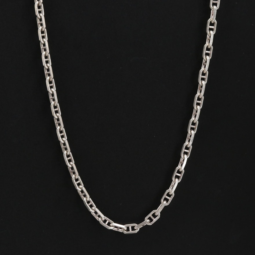 Sterling Silver Mariner Link Necklace