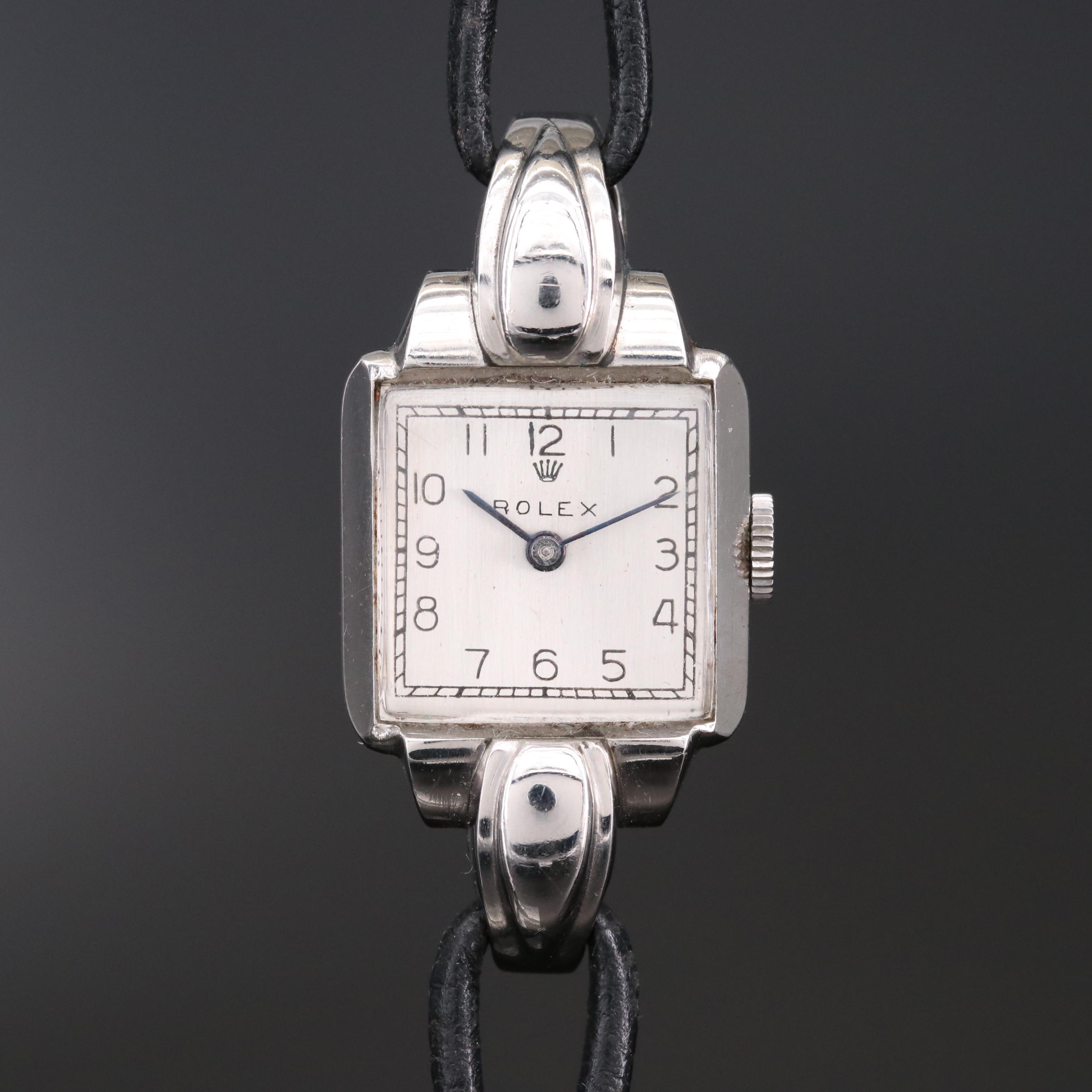 Vintage Rolex Stainless Steel Stem Wind Watch