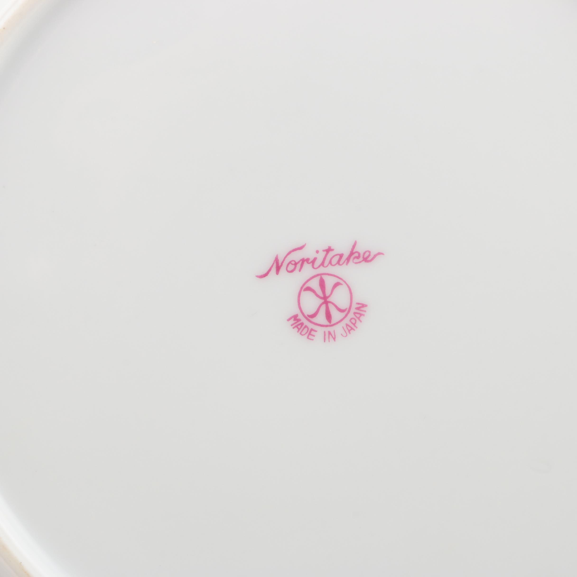 Noritake Porcelain Tulip Themed Tea Set,  Mid to Late 20th Century