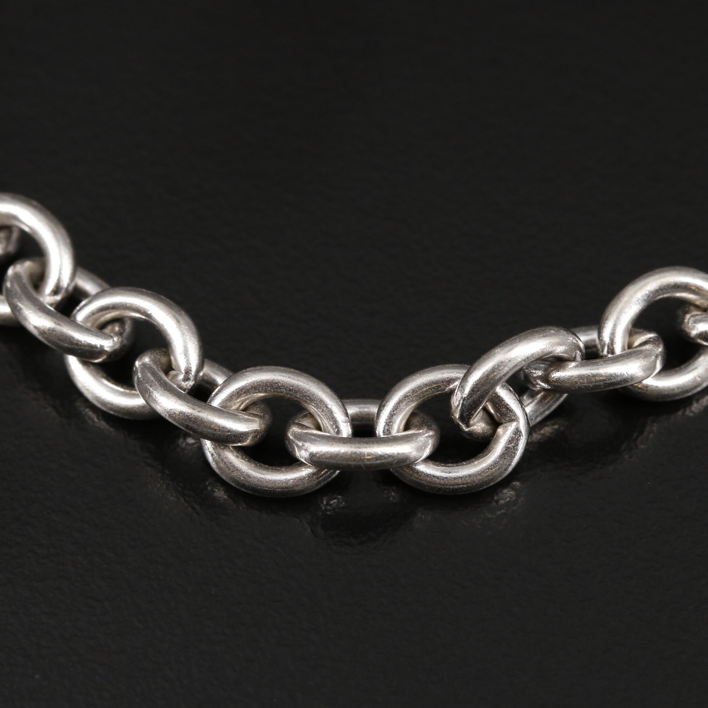 Sterling Silver Cable Link Chain Bracelet