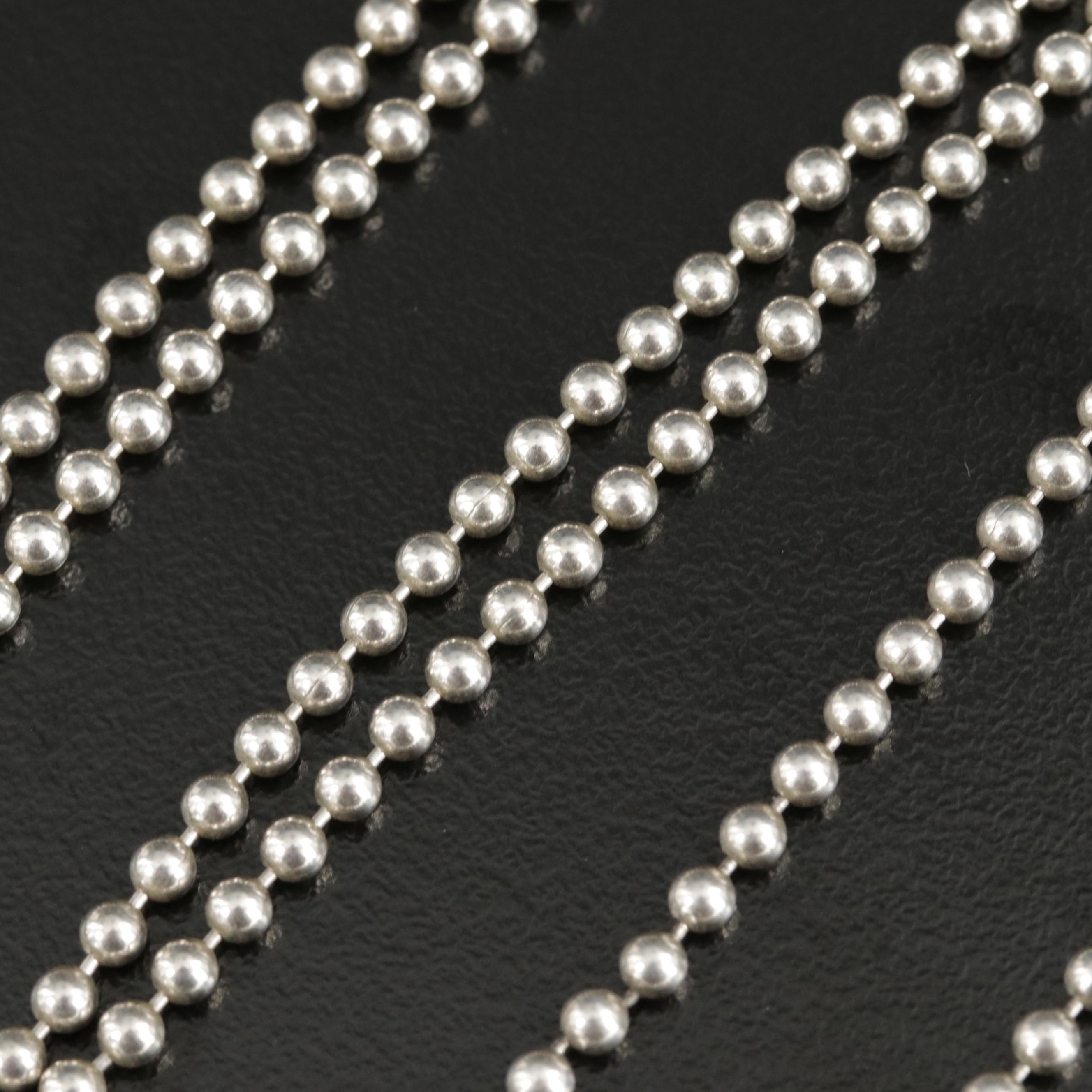 Tiffany & Co. Sterling Silver Bead Chain Necklace