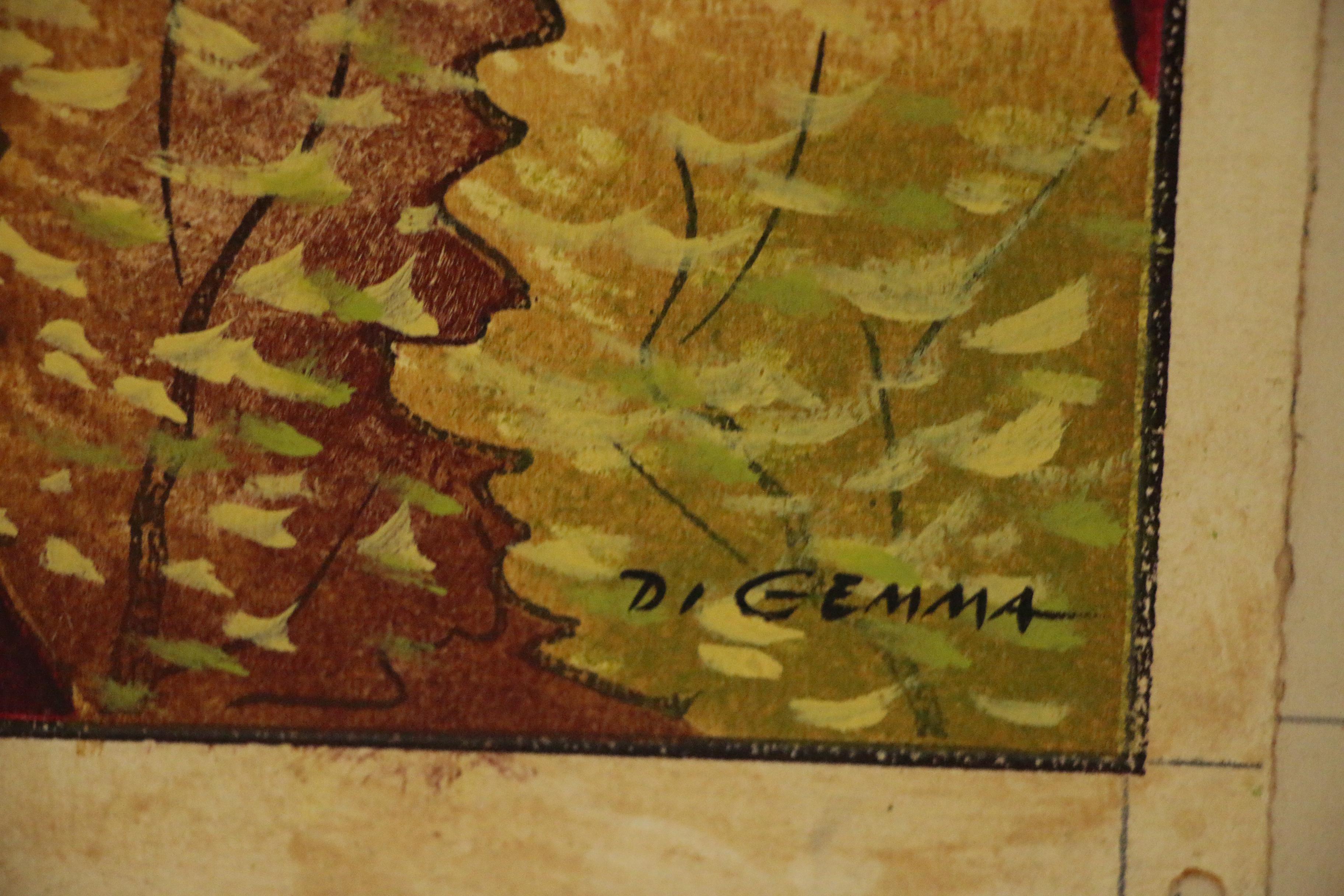 Joseph Di Gemma Mixed Media Painting of Mount Rushmore