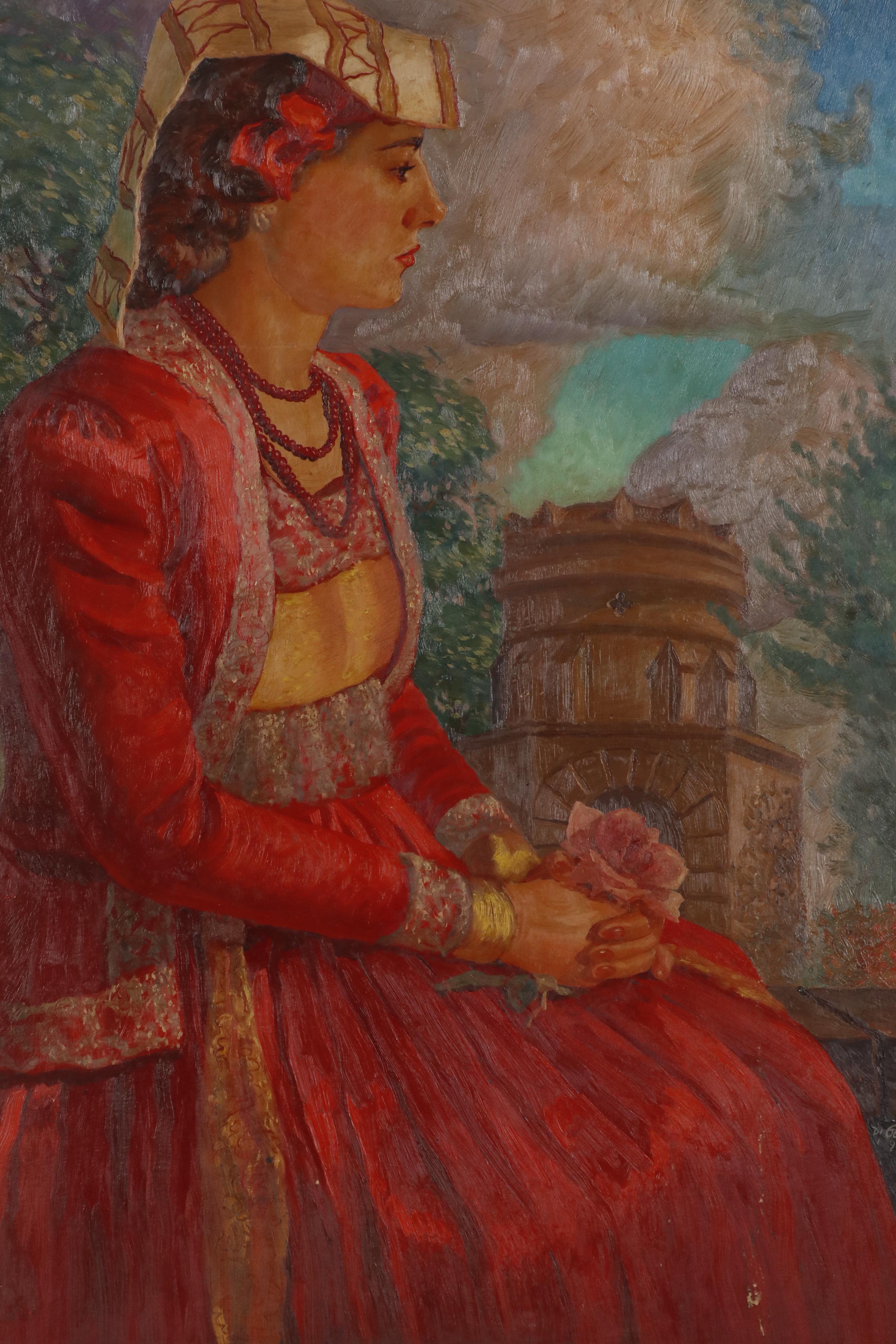 Joseph Di Gemma Portrait Oil Painting "Costume of Rome"