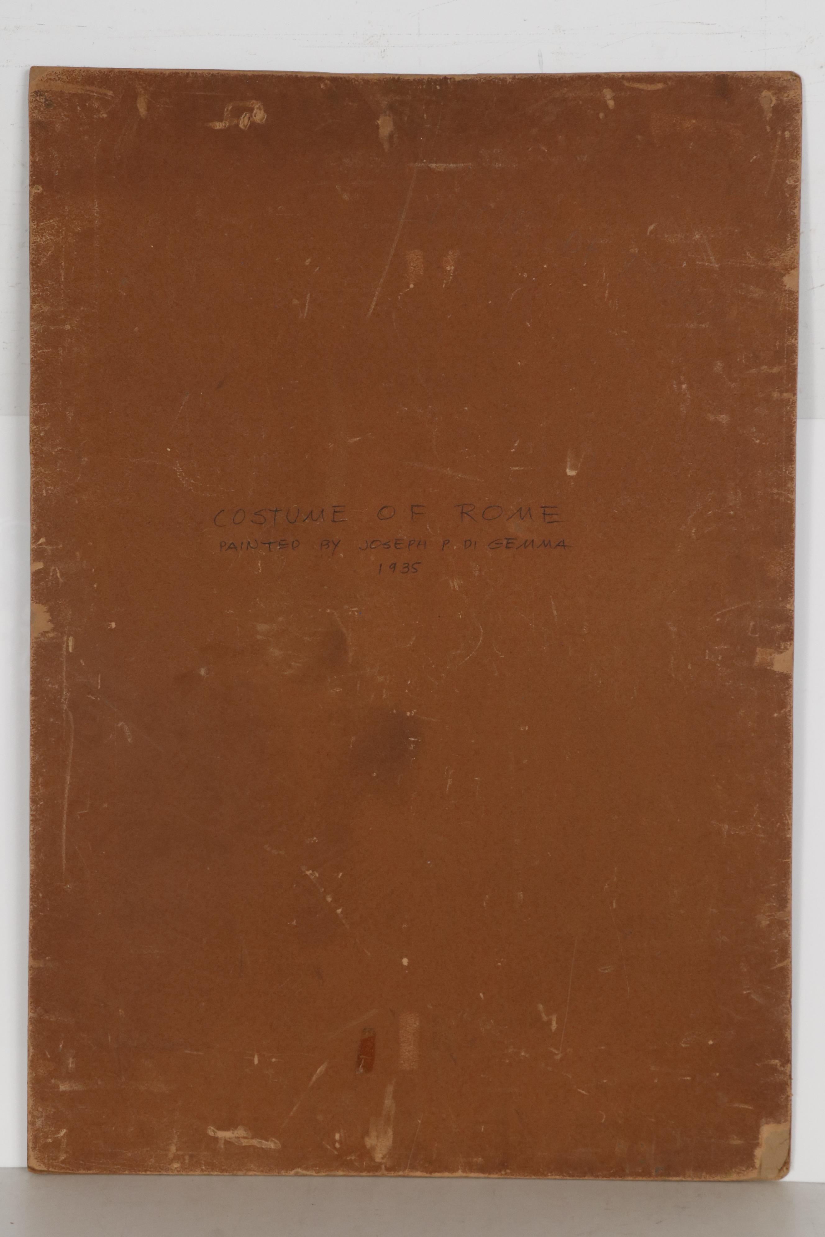 Joseph Di Gemma Portrait Oil Painting "Costume of Rome"