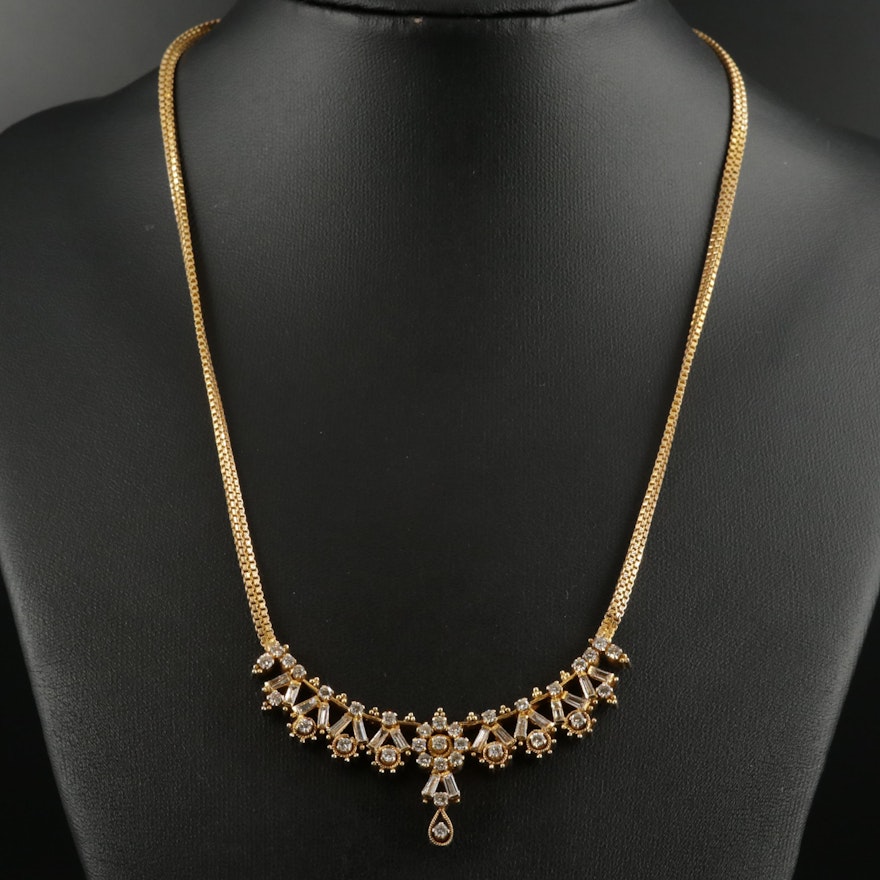 14K and 18K Gold 2.08 CTW Diamond Necklace